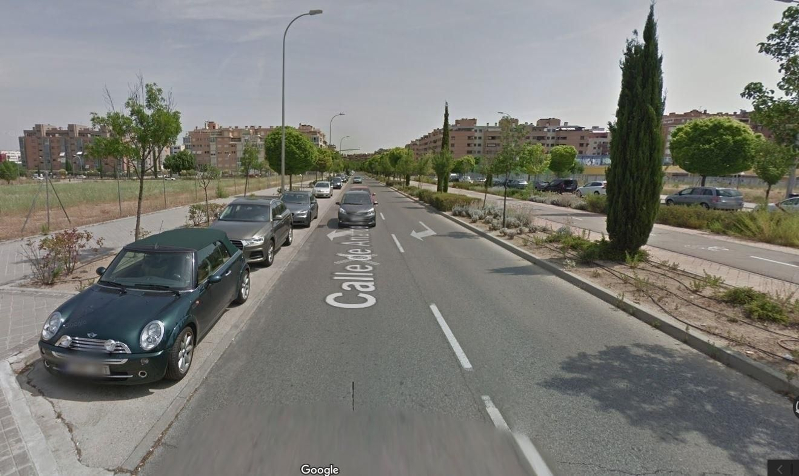 Calle ana de Austria de Madrid, donde murió una bebé dentro de un vehículo.