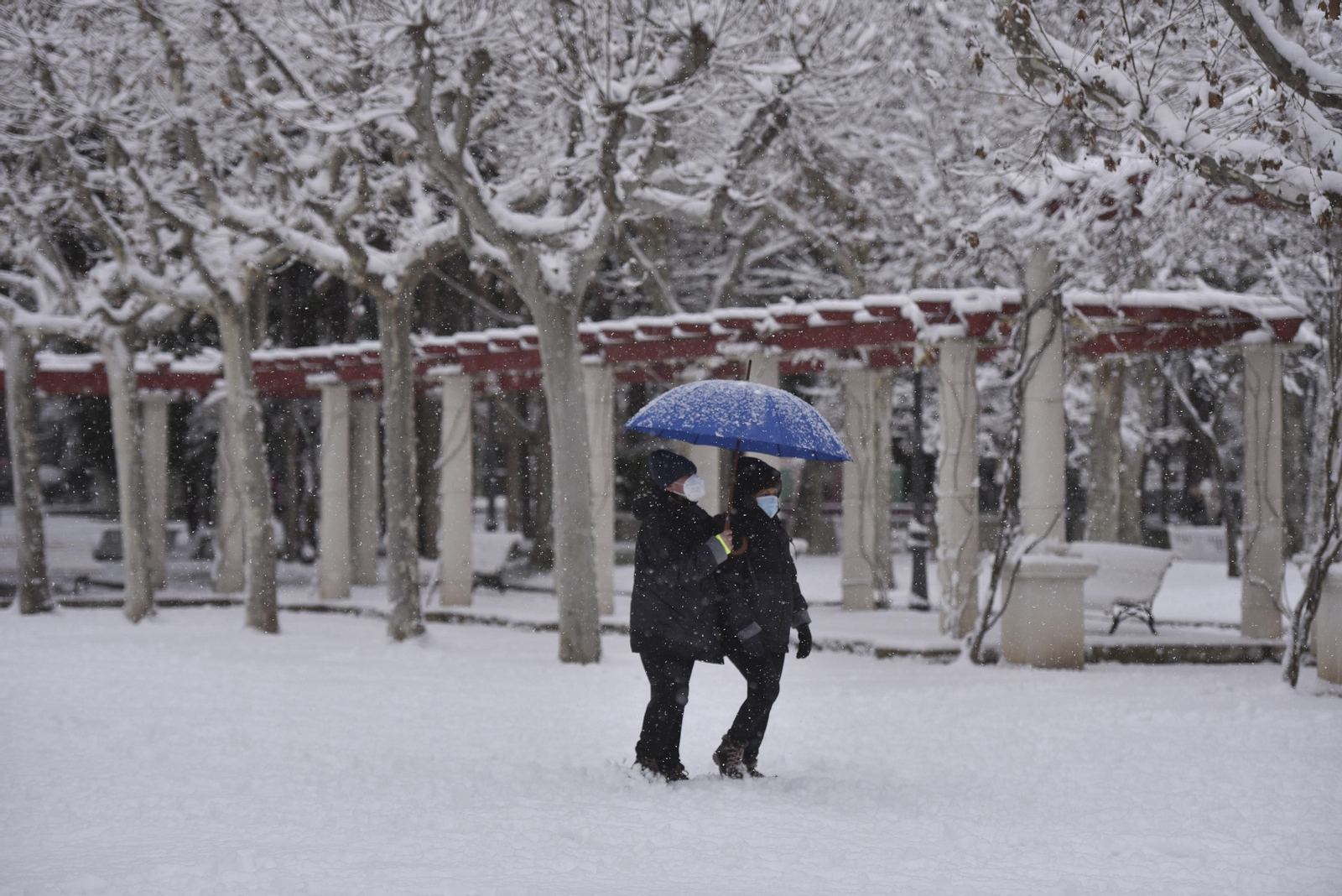 El segundo día del temporal 'Filomena' en imágenes: más nieve y caos