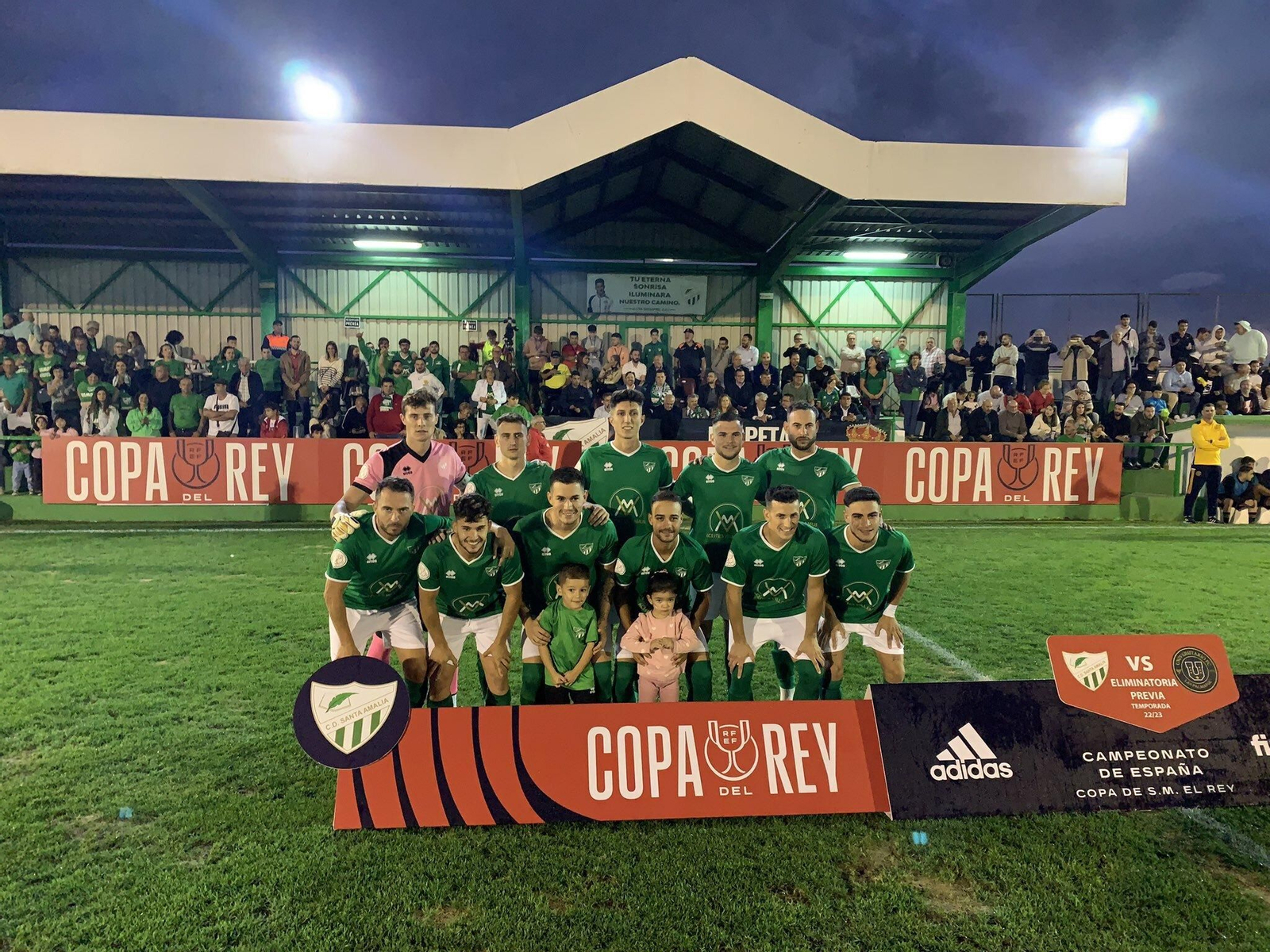 Alineación del CD Santa Amalia en su última eliminatoria, ganada en el minuto 90.