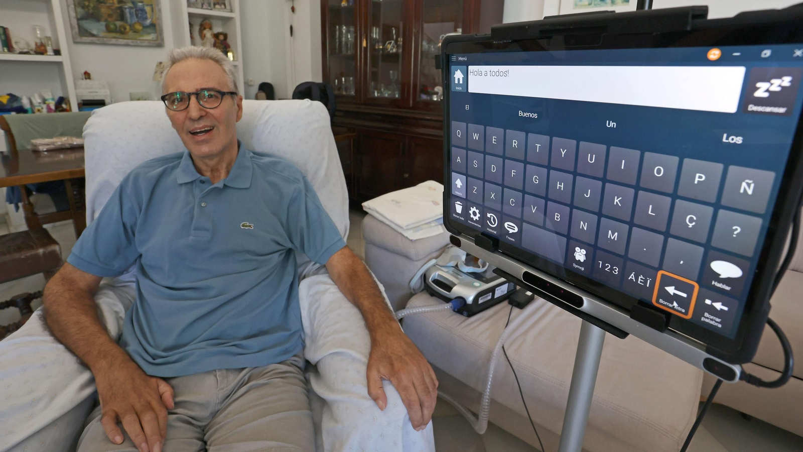 Juan Carlos Garcés, enfermo de ELA.