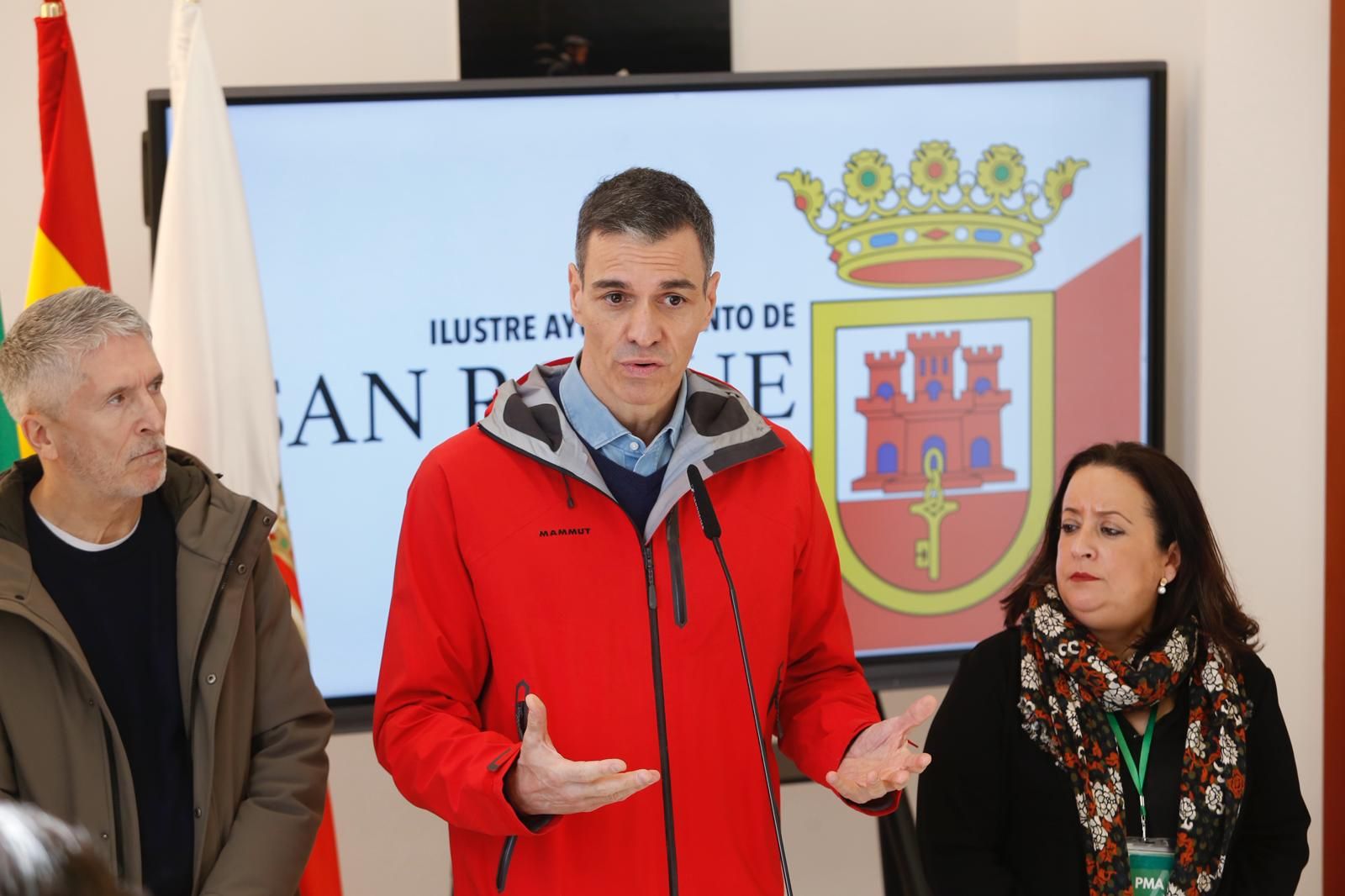 El presidente del Gobierno, Pedro Sánchez, este viernes en San Roque.