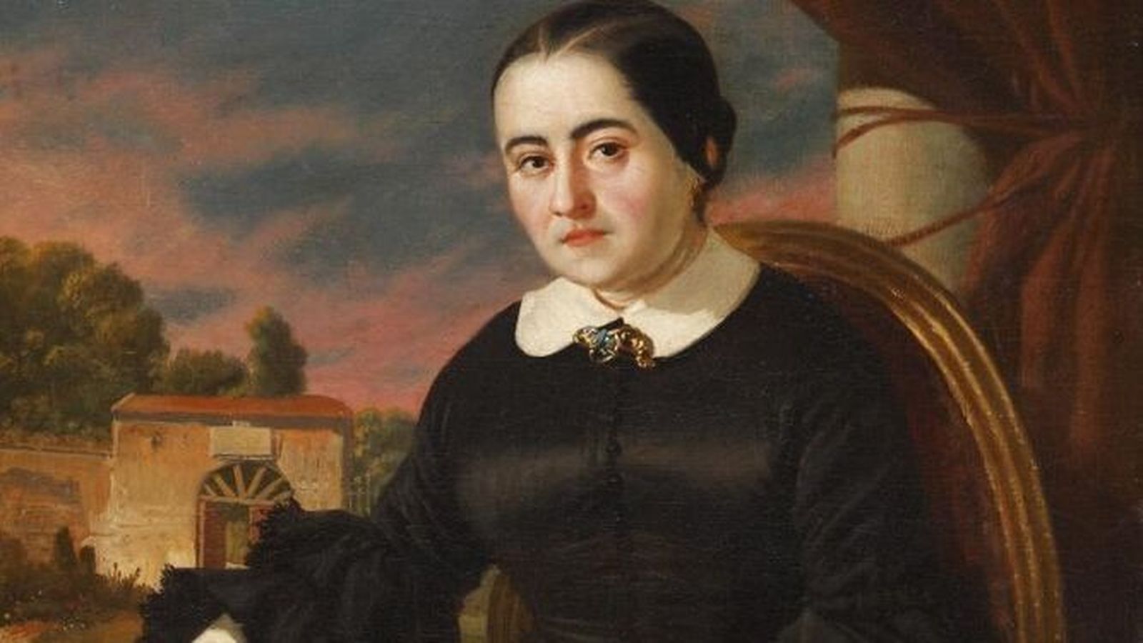 Fernán Caballero retratada por Valeriano Domínguez Bécquer.