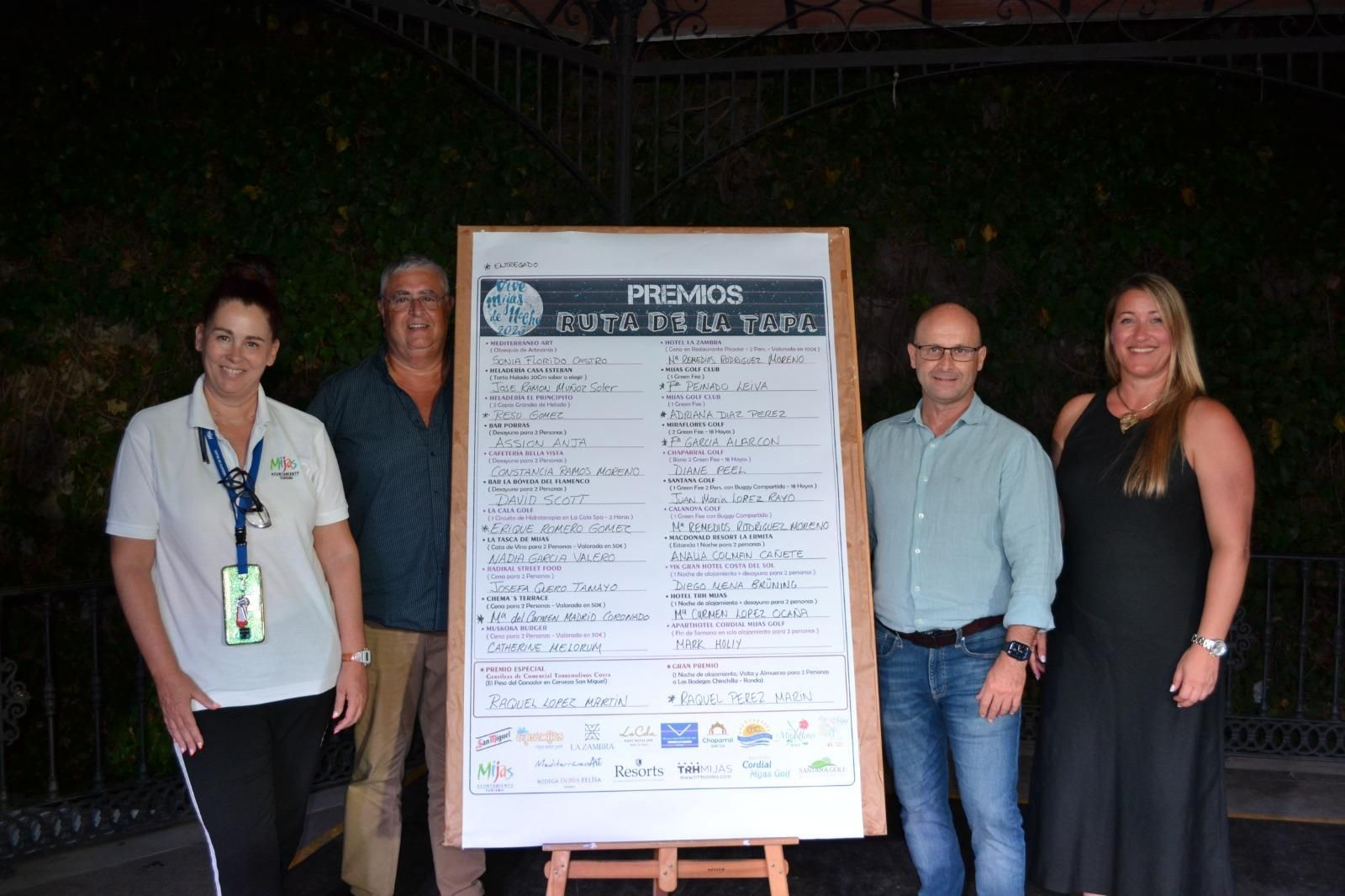 El acto de clausura de la Ruta de la Tapa de Mijas.