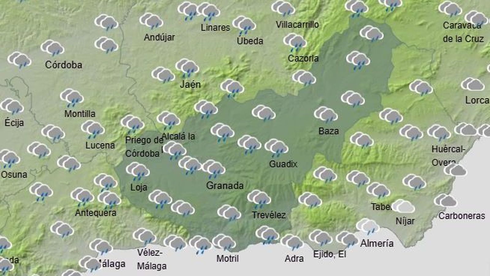 El Tiempo en Granada el 4 de febrero de 2025