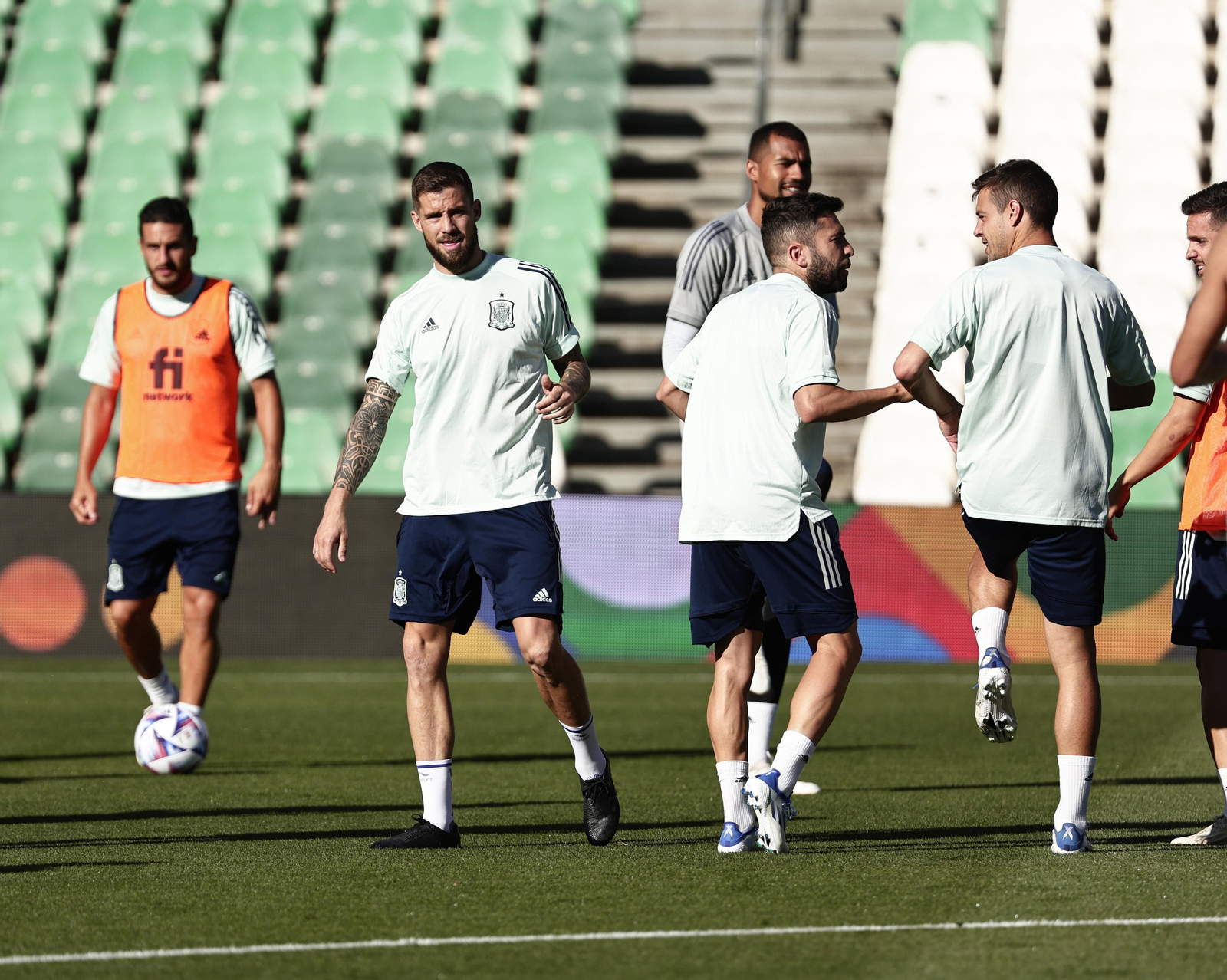 Las imágenes de la selección española en Sevilla