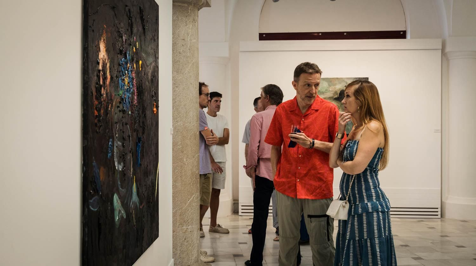 Imágenes de la inauguración de la exposición de José Luis Valverde en Pescadería Vieja