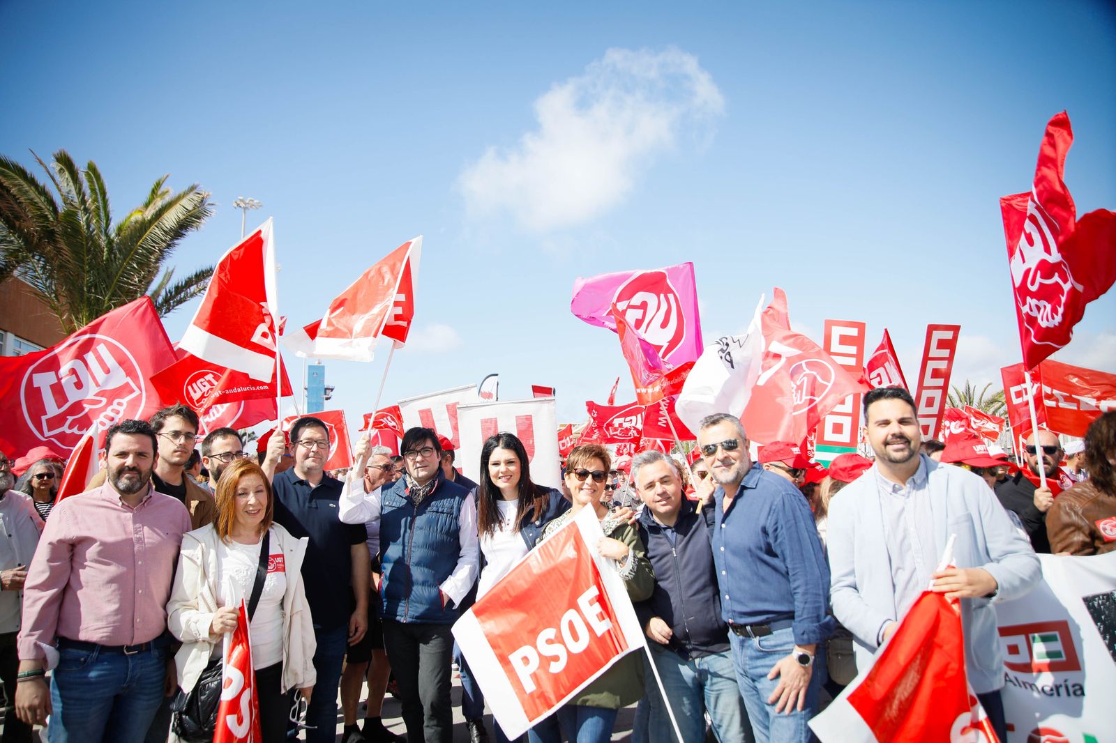 Las imágenes de la manifestación del Día del Trabajador en Almería