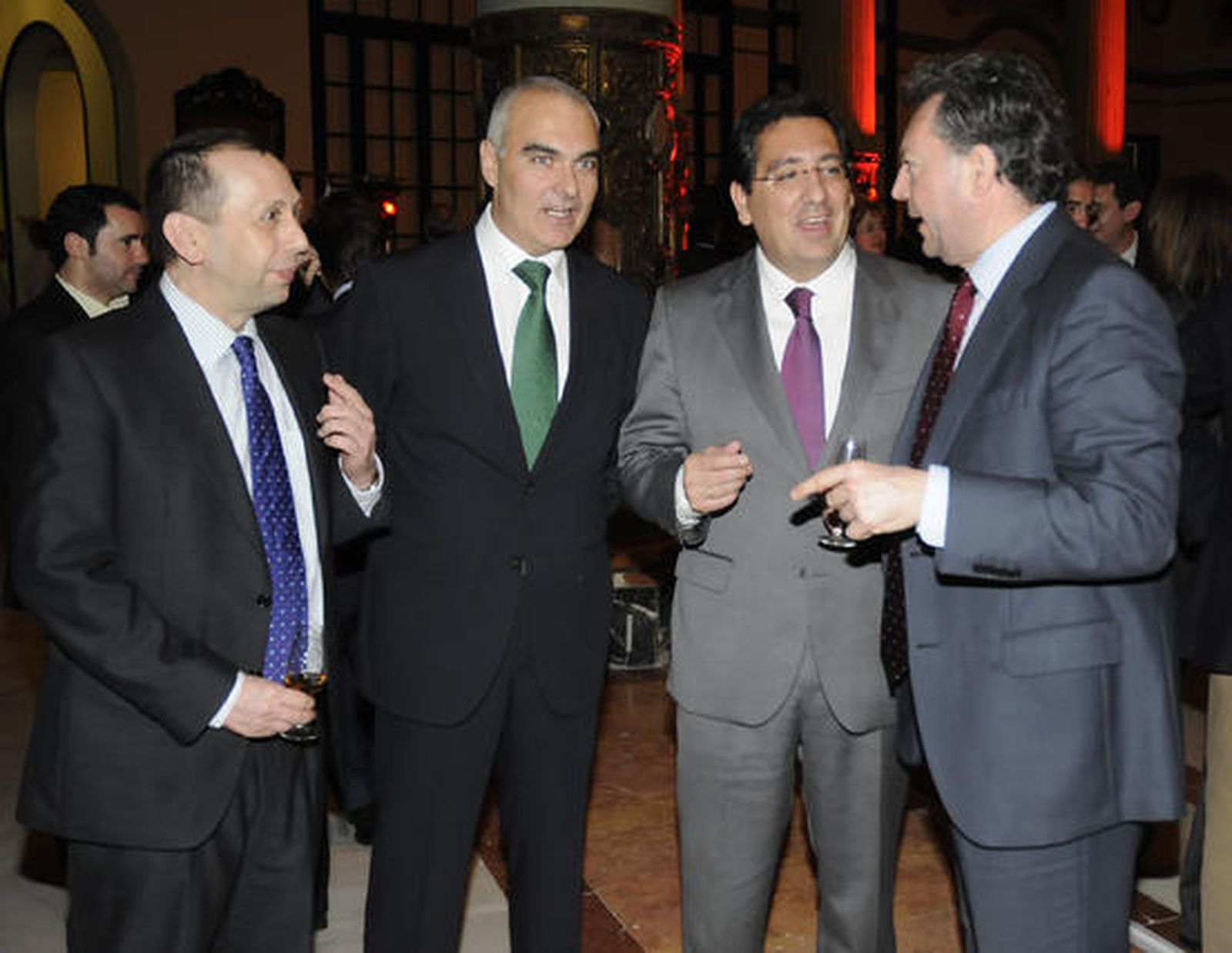 José Antonio Carrizosa, Antonio Soto, director territorial de Caja Madrid en Andalucía; Antonio Pulido y José Joly.