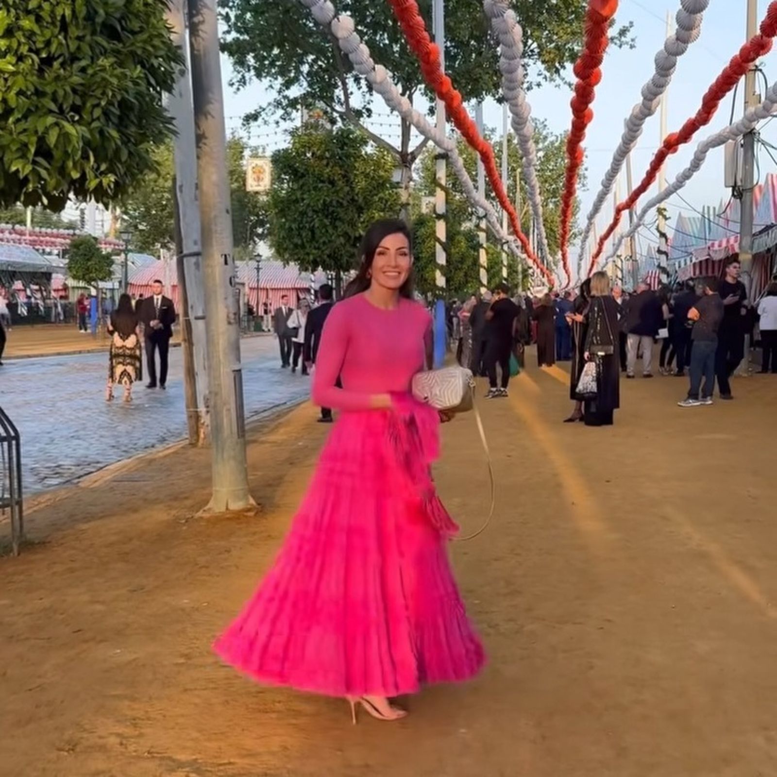 Virginia Troconis, con un modelo de José Hidalgo