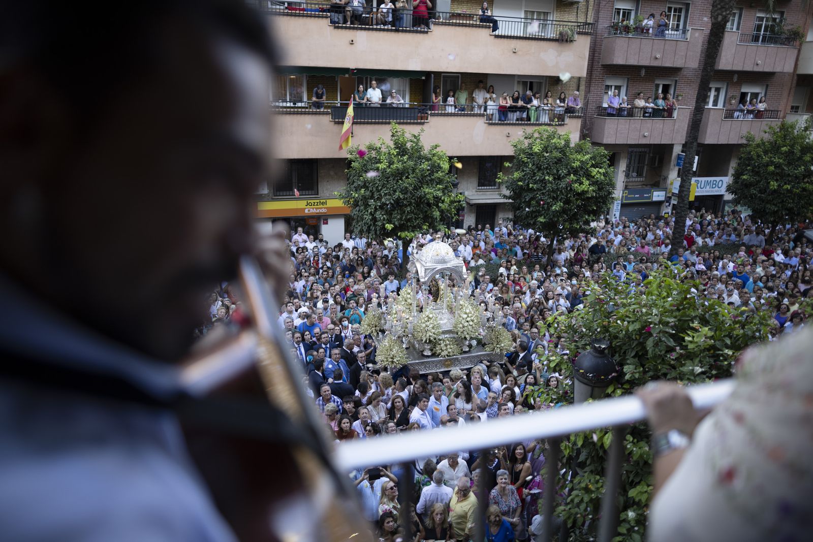 Imágenes de la salida de la Virgen de la Cinta desde la Catedral hacia el Santuario