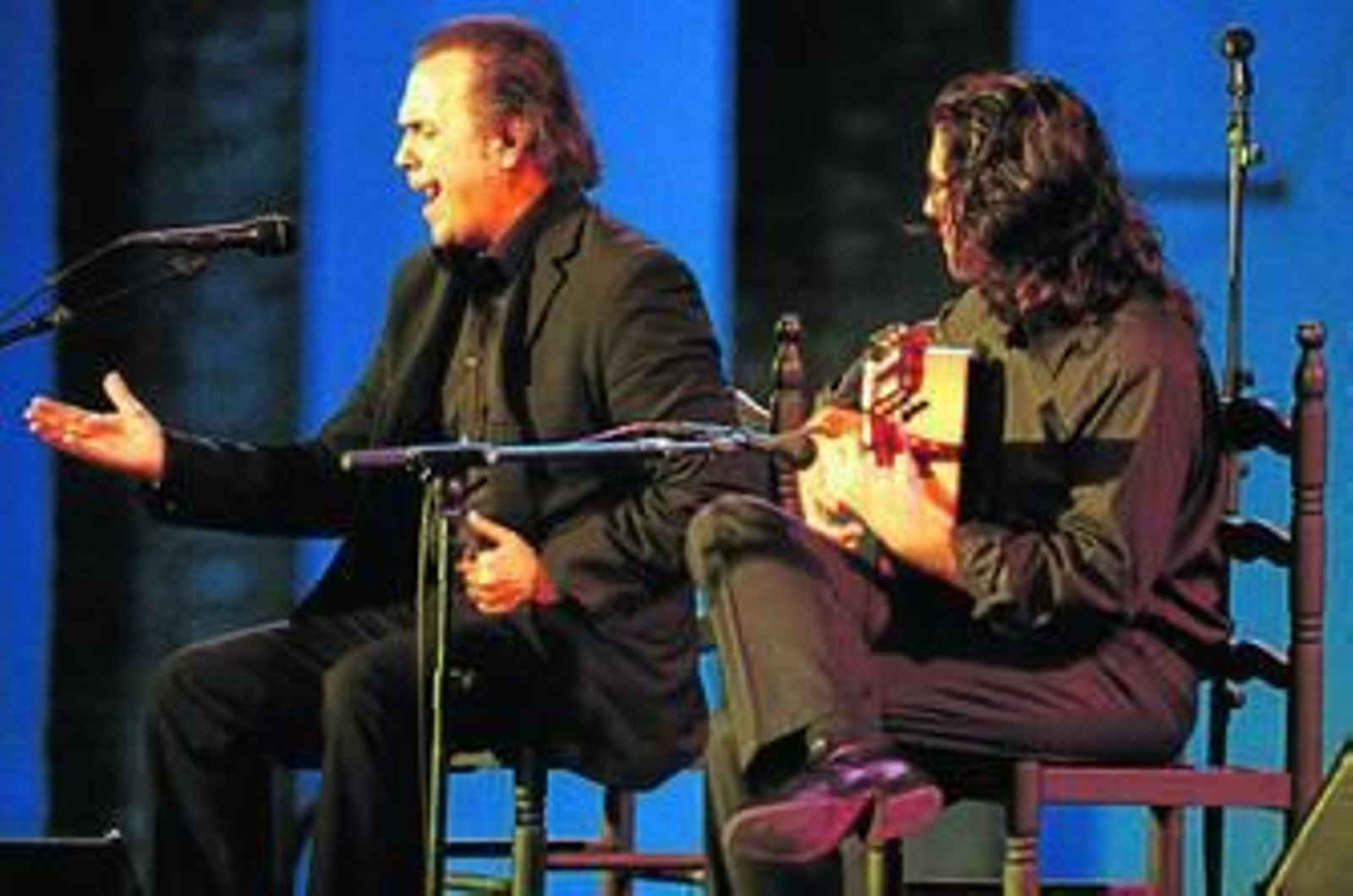 Pepe de Lucía en un recital de cante durante la Bienal de Sevilla.