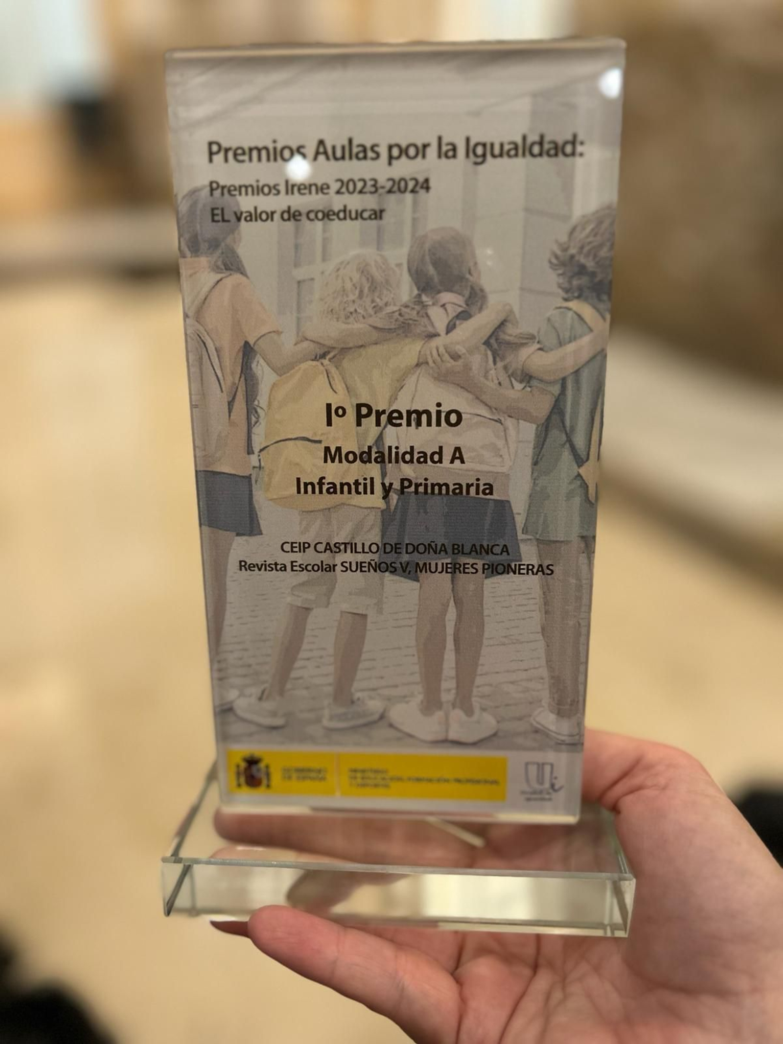 Una imagen del reconocimiento 'Aulas por la  Igualdad'.