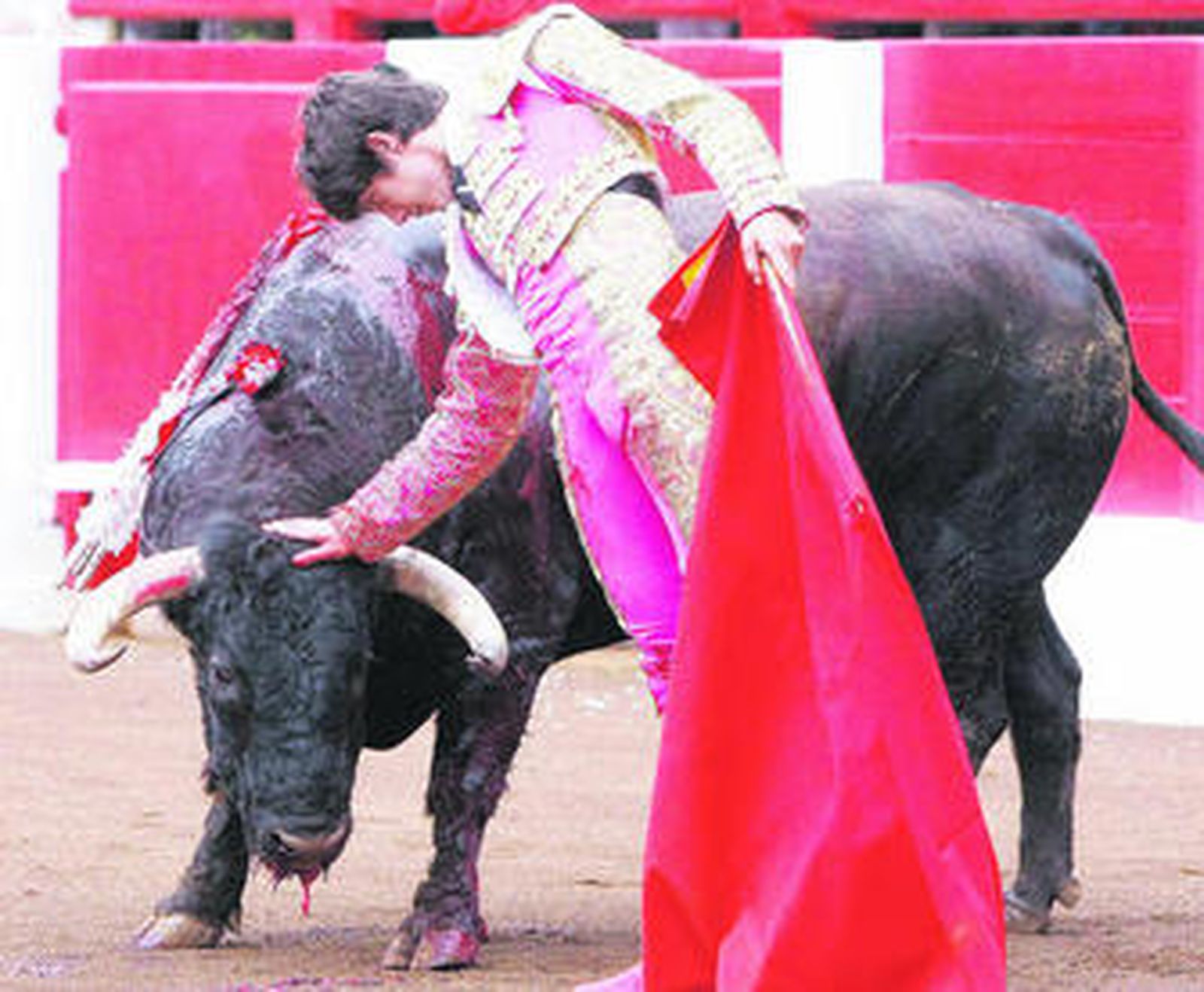 Castella se adorna en su triunfal actuación, ayer en Santander.