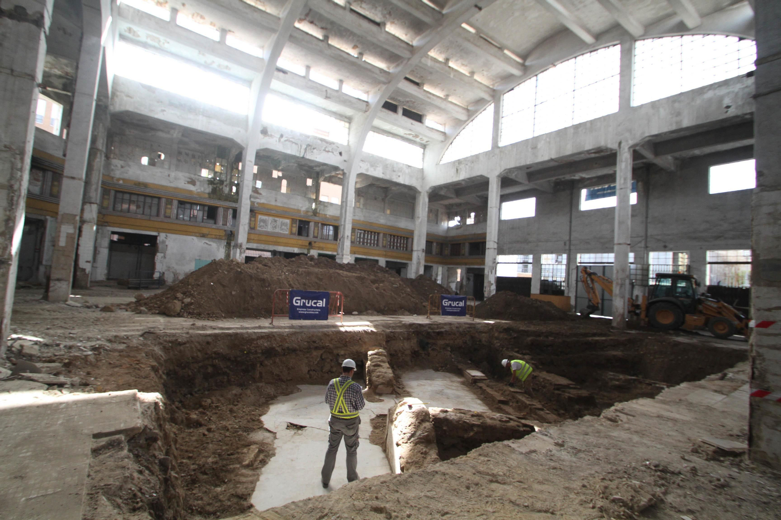 Las obras en el interior del recinto.