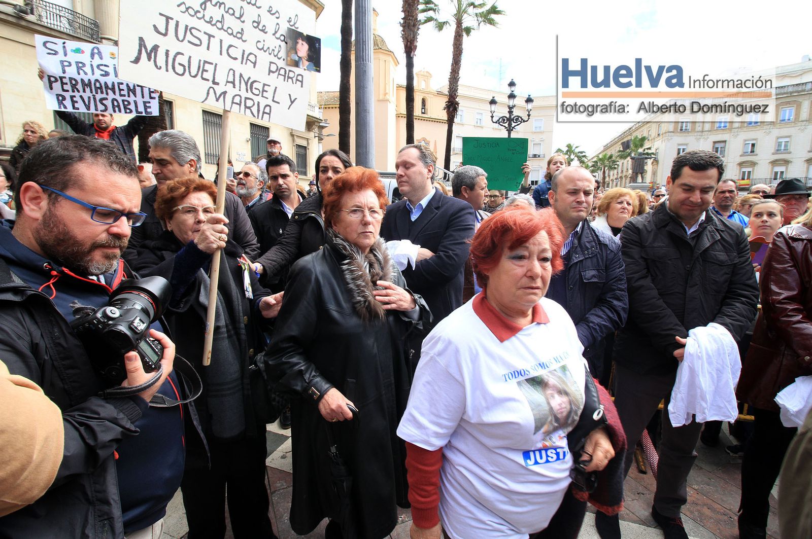 Imágenes de la manifestación contra la derogación de la prisión permanente revisable celebrada en Huelva