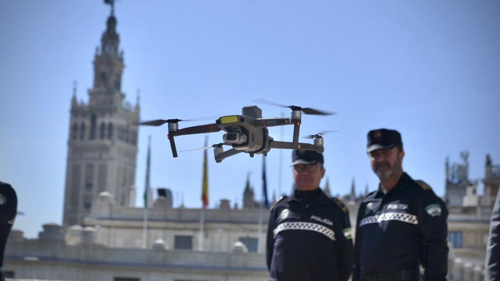 El vuelo de uno de los drones.