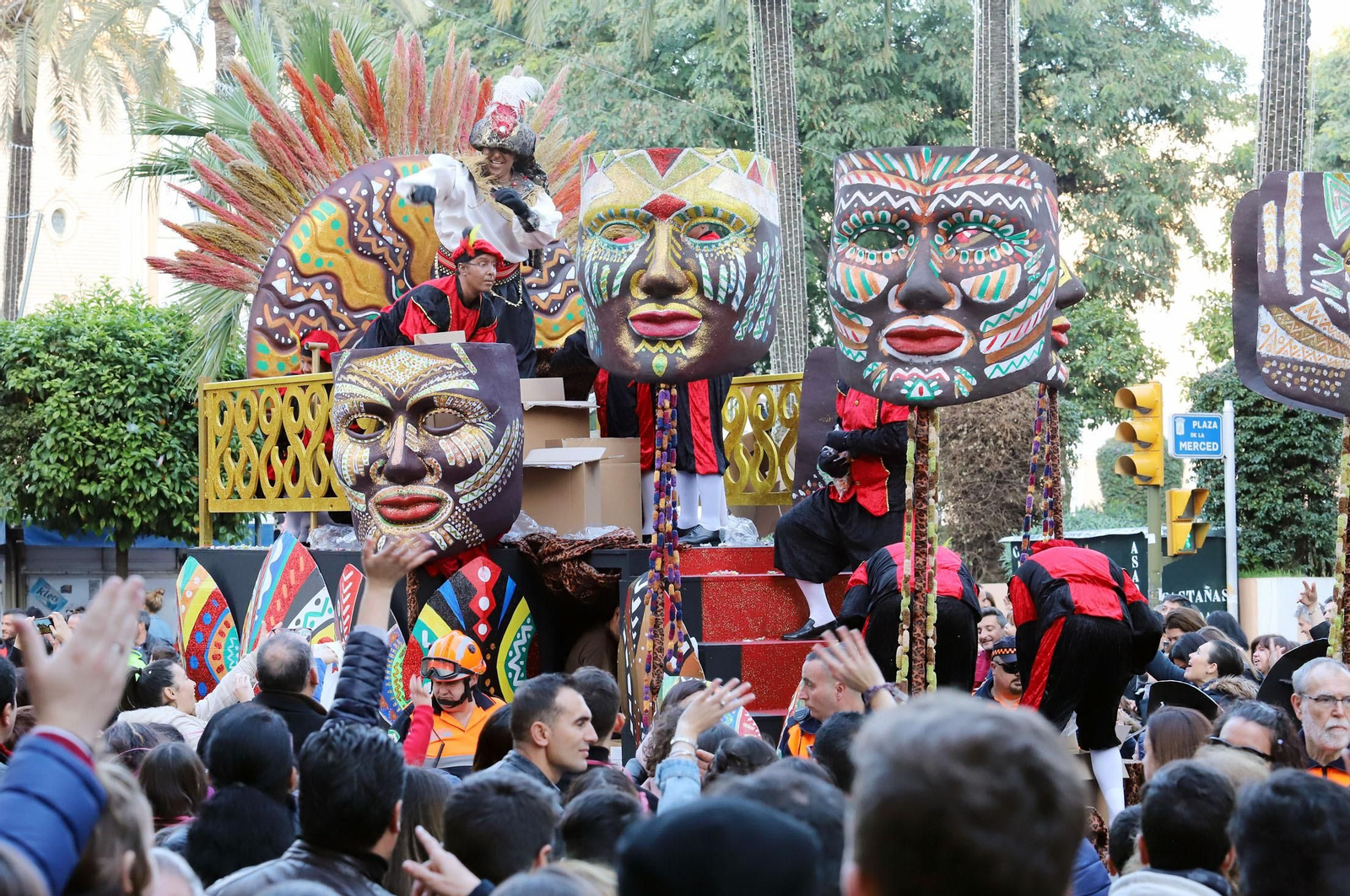 Una de las carrozas de la cabalgata de 2019.