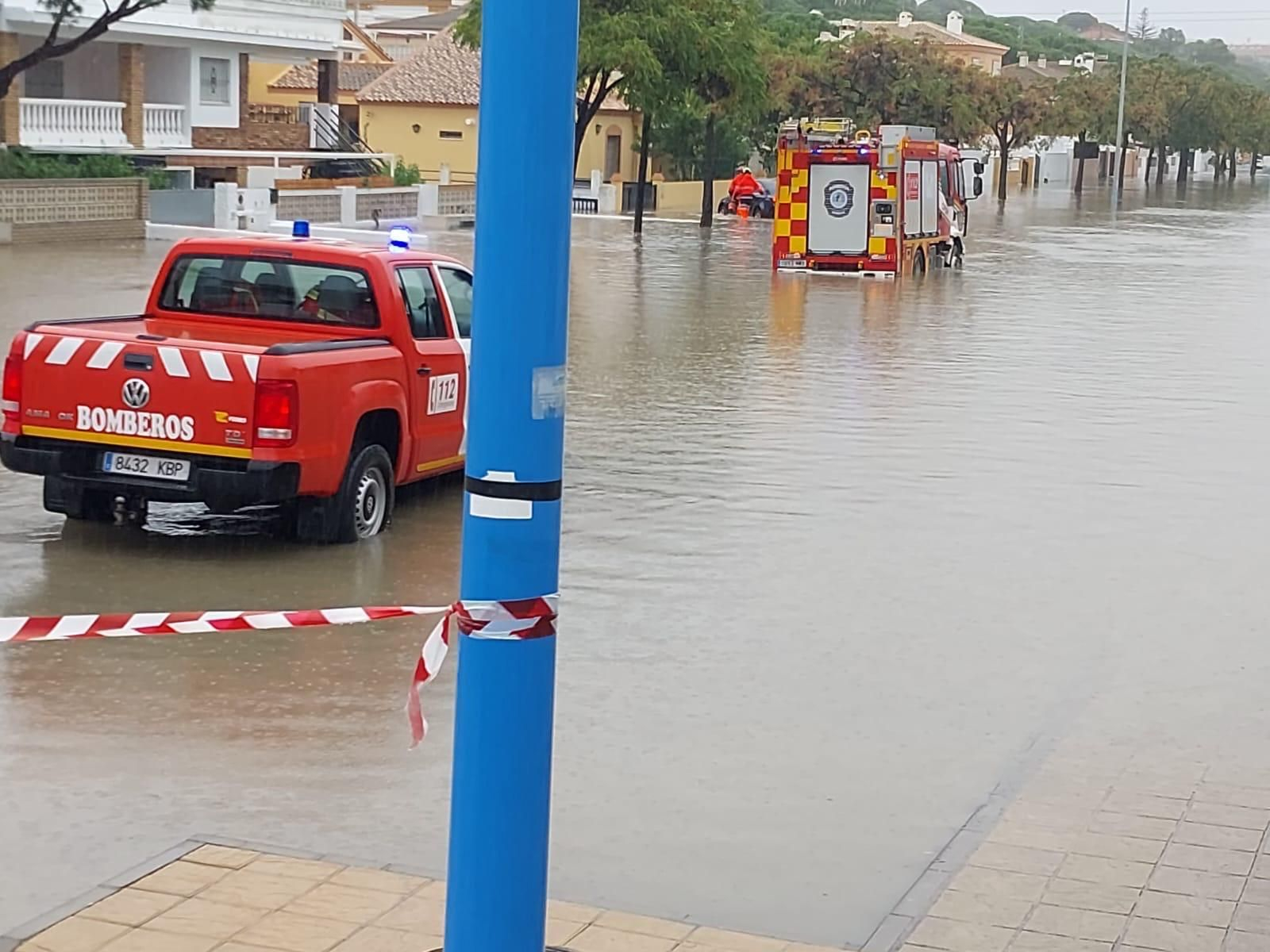 Vehículos de Bomberos en salidas realizadas el miércoles.