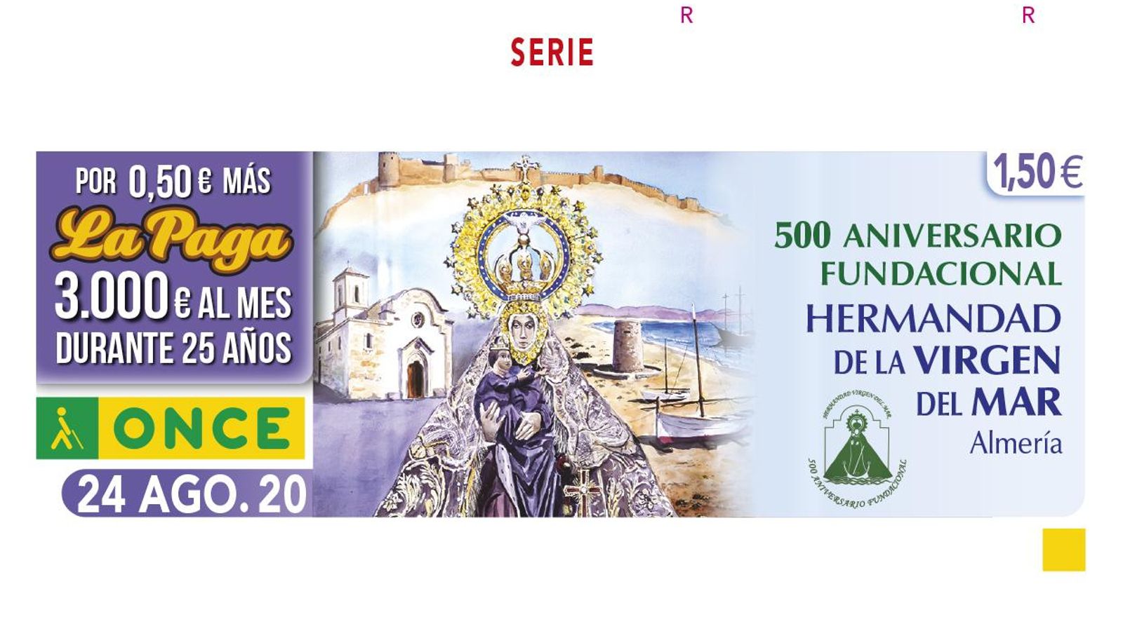 El cupón de la  Virgen del Mar.