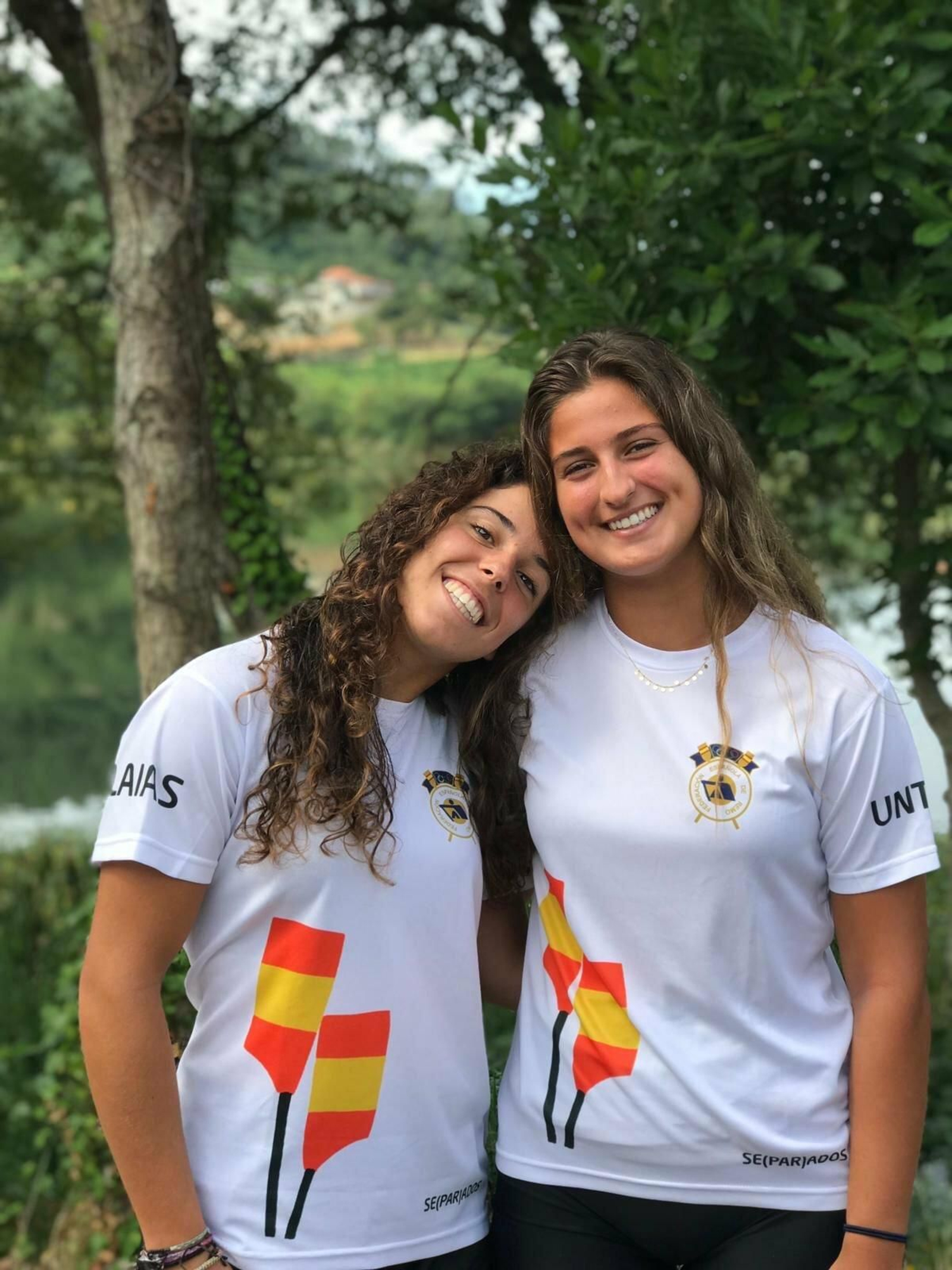 Teresa Díaz e Irene Torres, durante su concentración con la selección española en Varese.