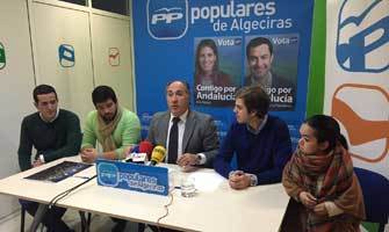 El alcalde de Algeciras, durante la rueda de prensa.