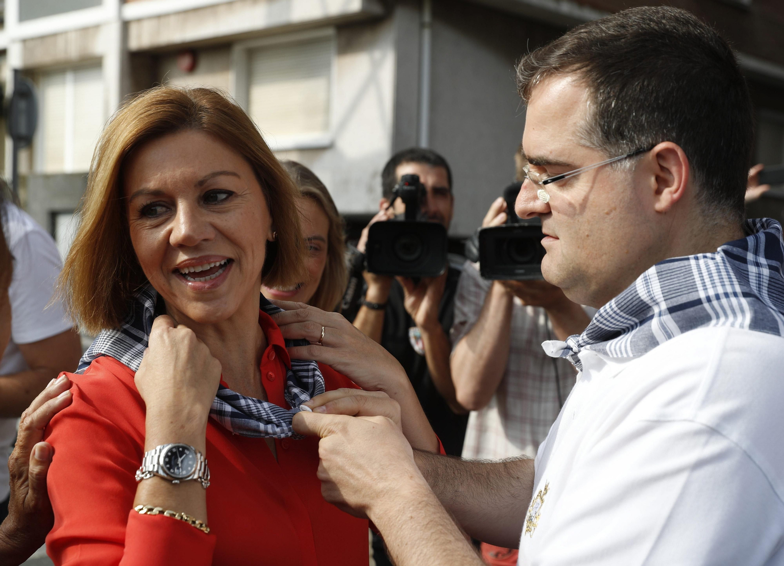 María Dolores de Cospedal, en Bilbao. María Dolores de Cospedal, en Bilbao.