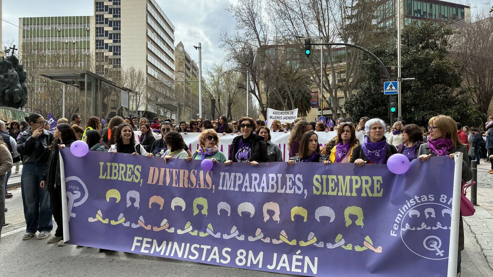 Manifestación del Día de la Mujer en Jaén.