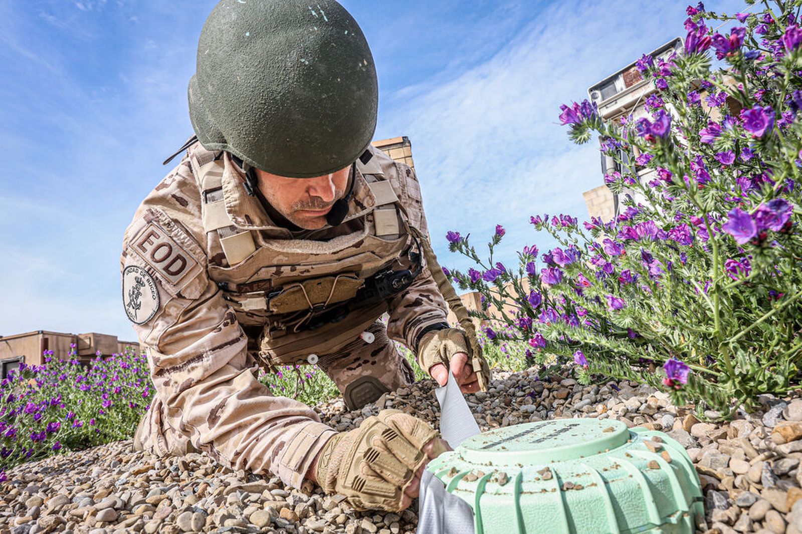 Un momento de uno de los ejercicios.