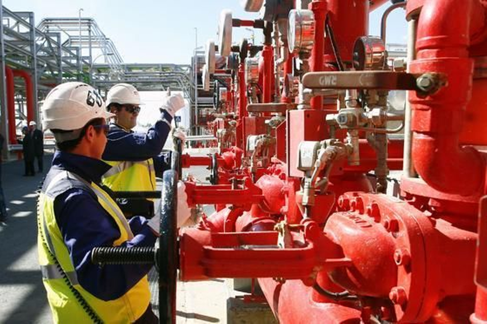 El rey Juan Carlos inaugura la ampliación de la refinería de Cepsa La Rábida. / Alberto Domínguez