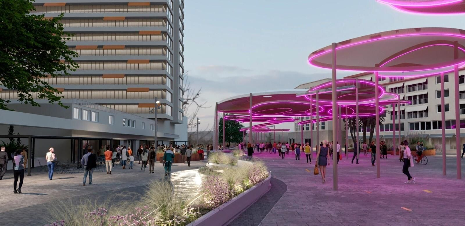 Una infografía del proyecto de remodelación de la plaza de La Nogalera.