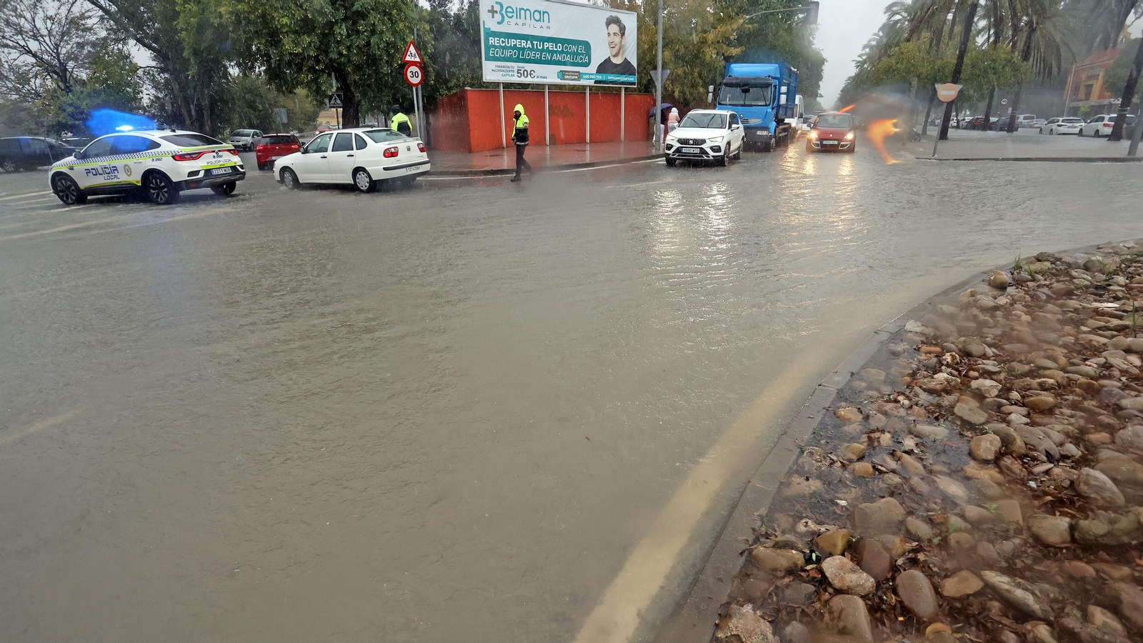 Imágenes del paso de la Dana, inundaciones, destrozos y caos por todo Jerez