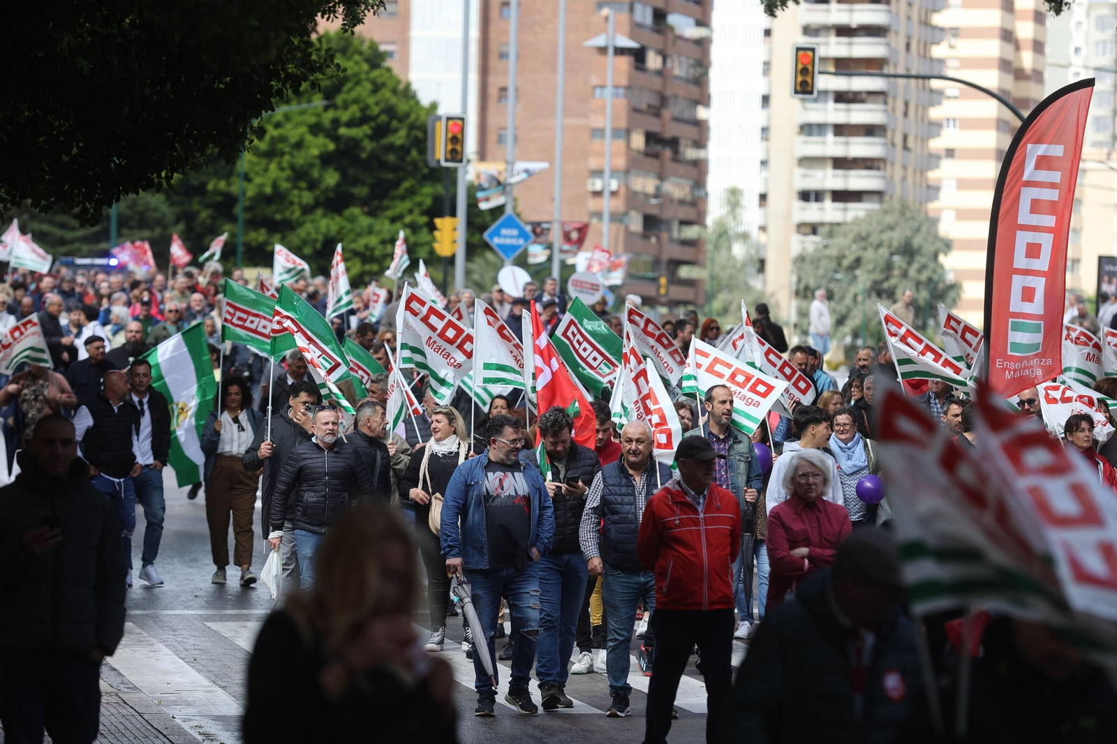 La manifestación del 1 de mayo en Málaga, en fotos