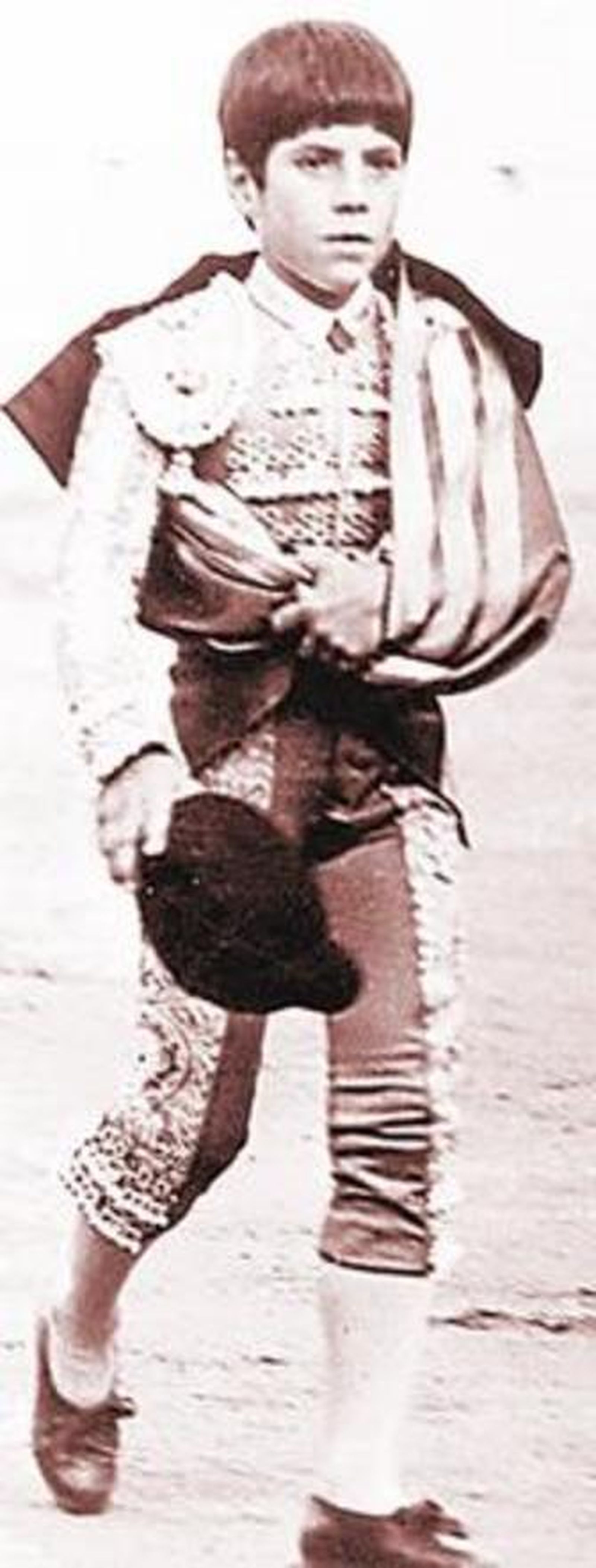 Juan Pedro Galán niño, en su época de becerrista.