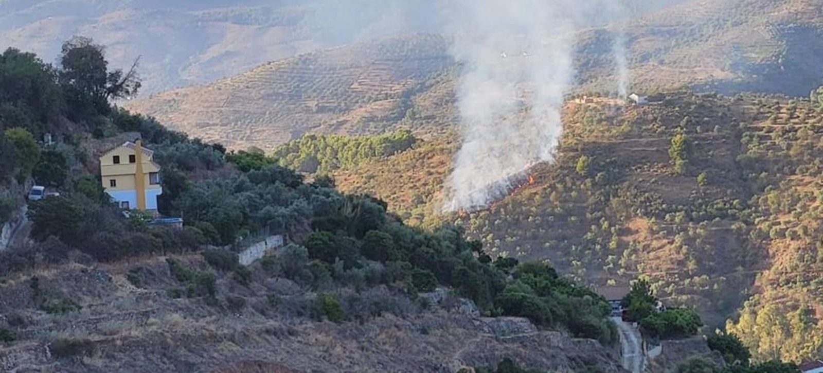 Incendio forestal en Yunquera.