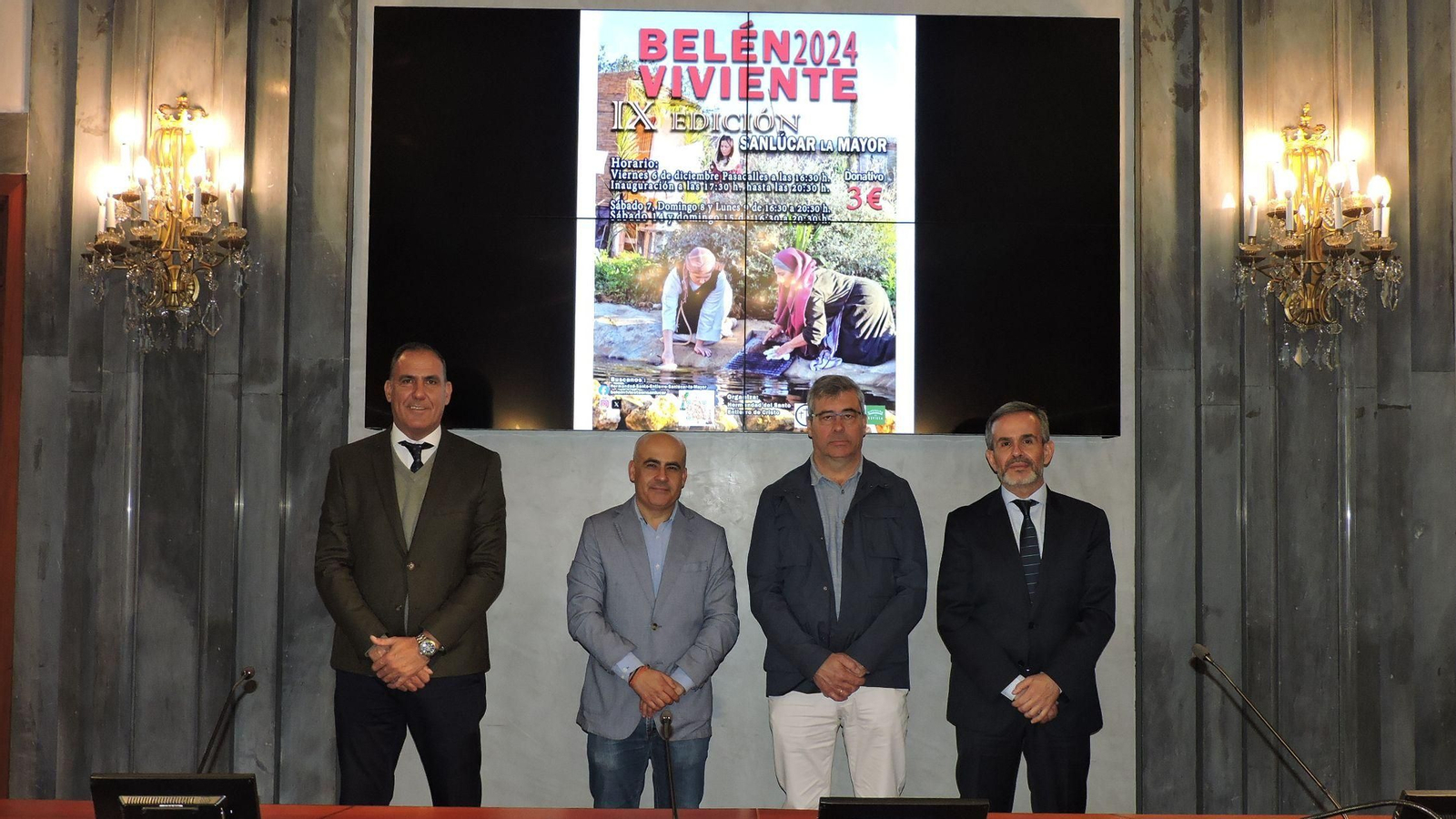 Raúl Castilla en la Casa de la Provincia de la Diputación, en la presentación del Belén Viviente de Sanlúcar la Mayor.