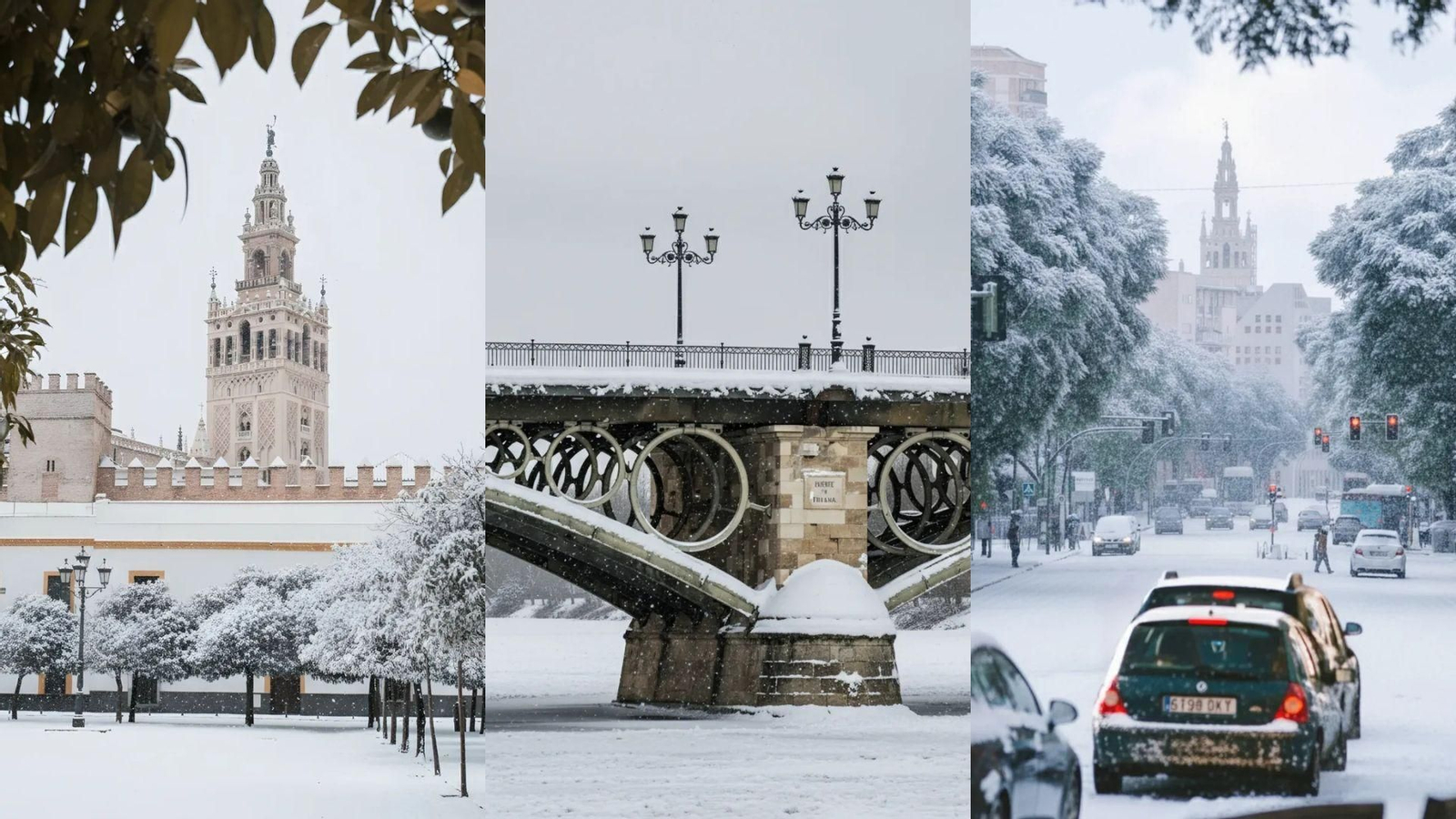 La IA reimagina una jornada de nieve en Sevilla