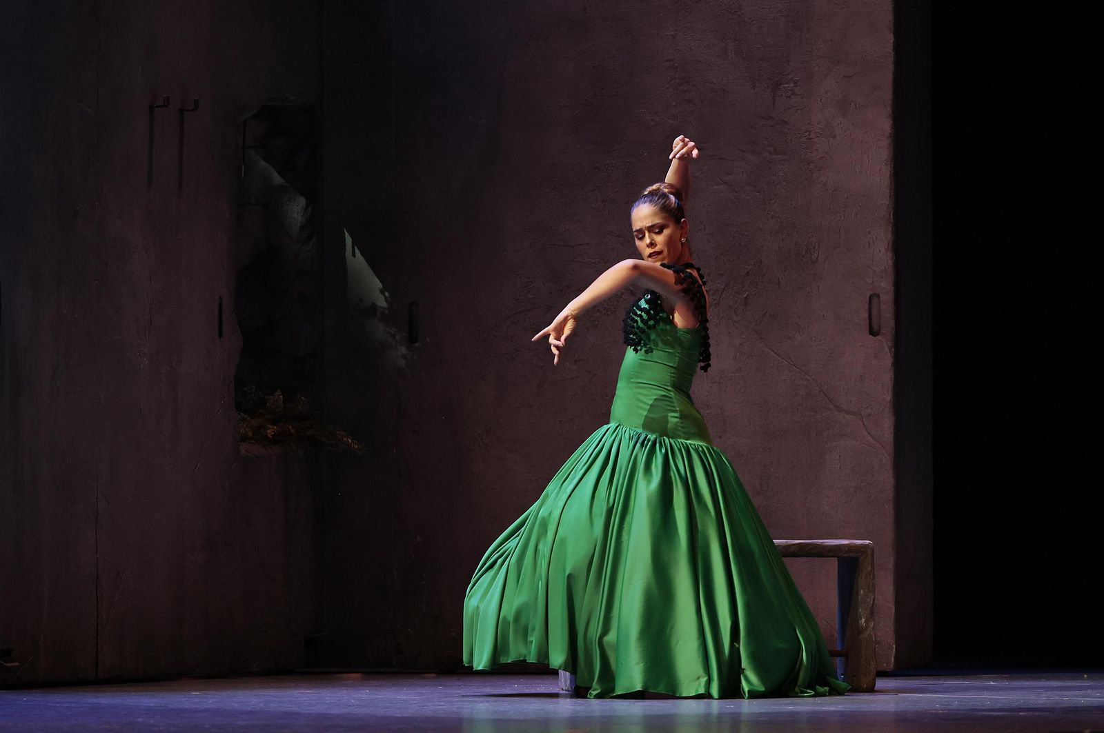 la imágenes del Ballet Flamenco de Andalucía en el Teatro de la Maestranza.