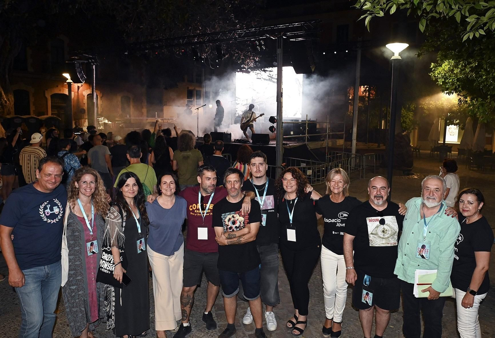 La composición del jurado del Certamen 6 grupos 6, celebrado en la plaza del Banco de Jerez