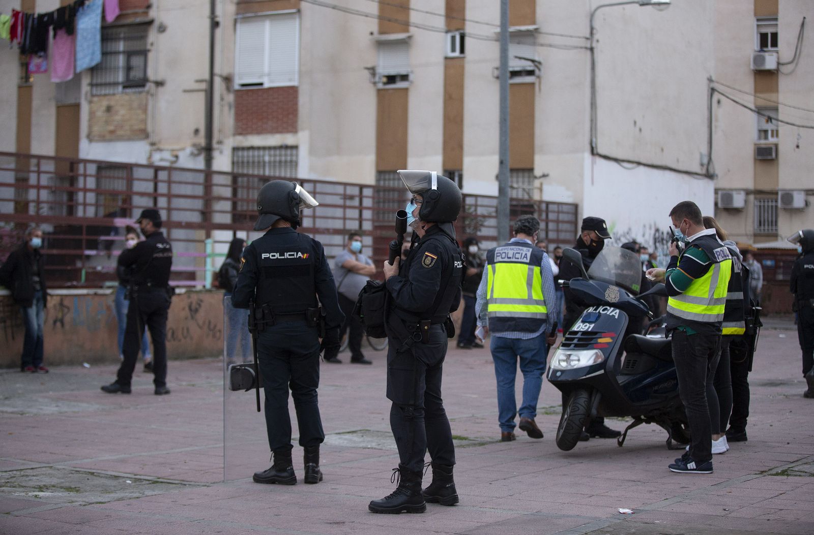 La Policía Nacional, en el Polígono Norte, en una imagen de archivo.