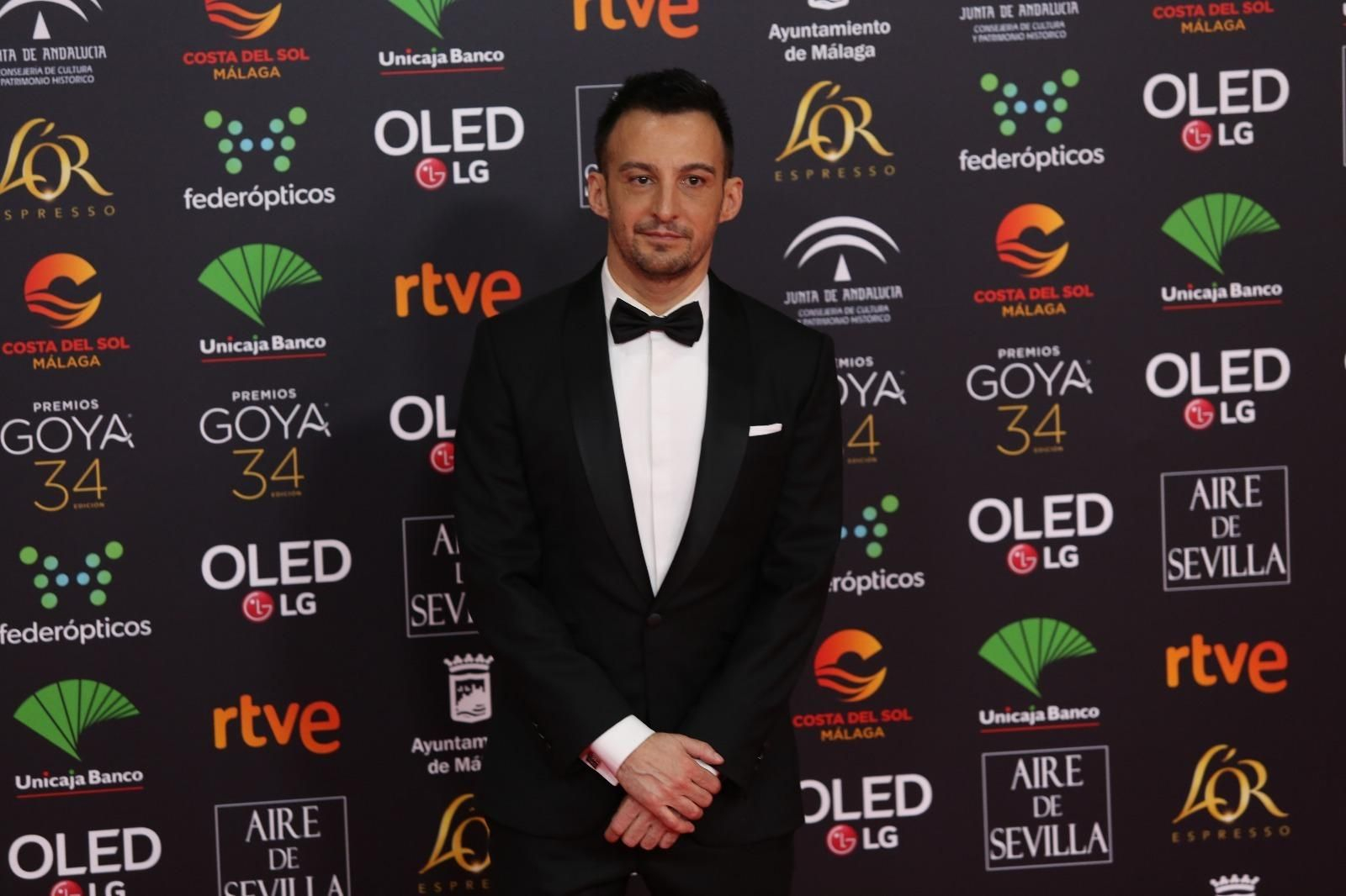 El director Alejandro Amenábar, en la alfombra roja de los Goya en Málaga.