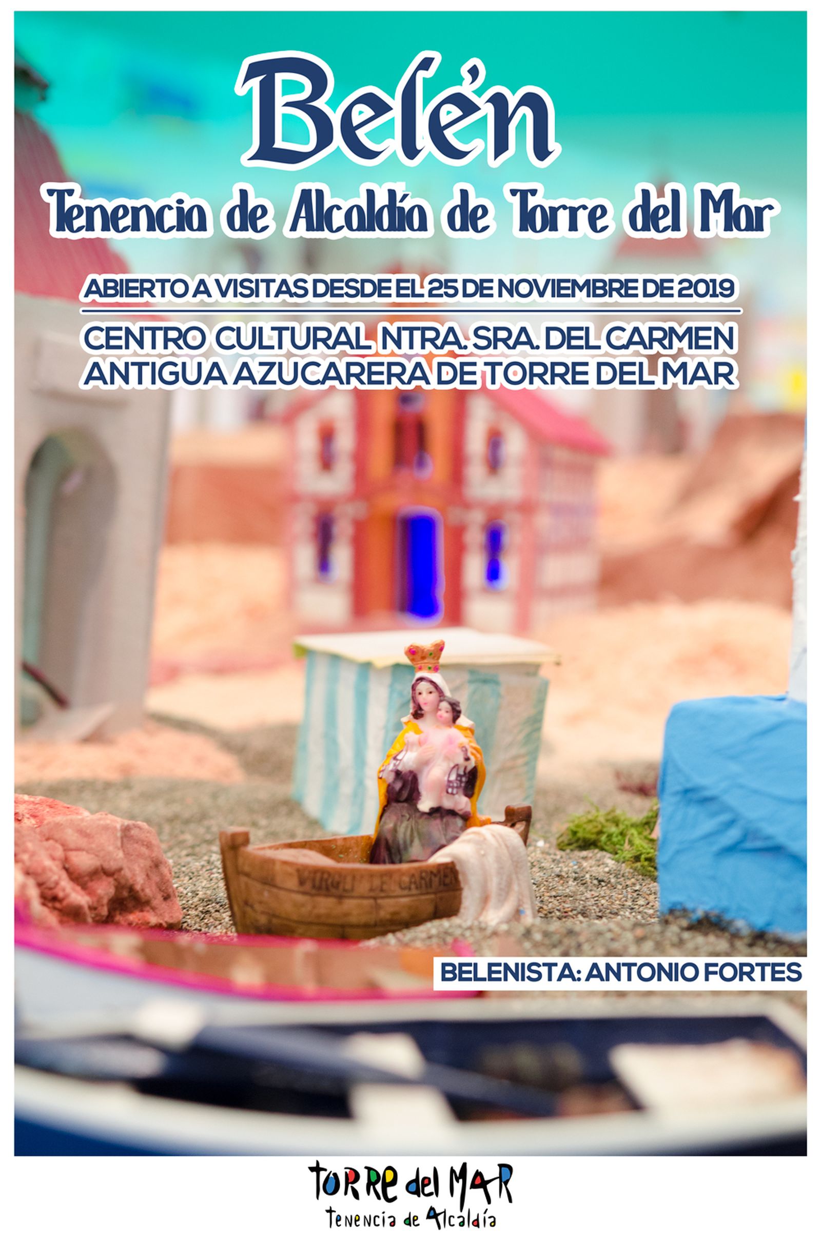 Cartel del belén navideño de Torre del Mar.