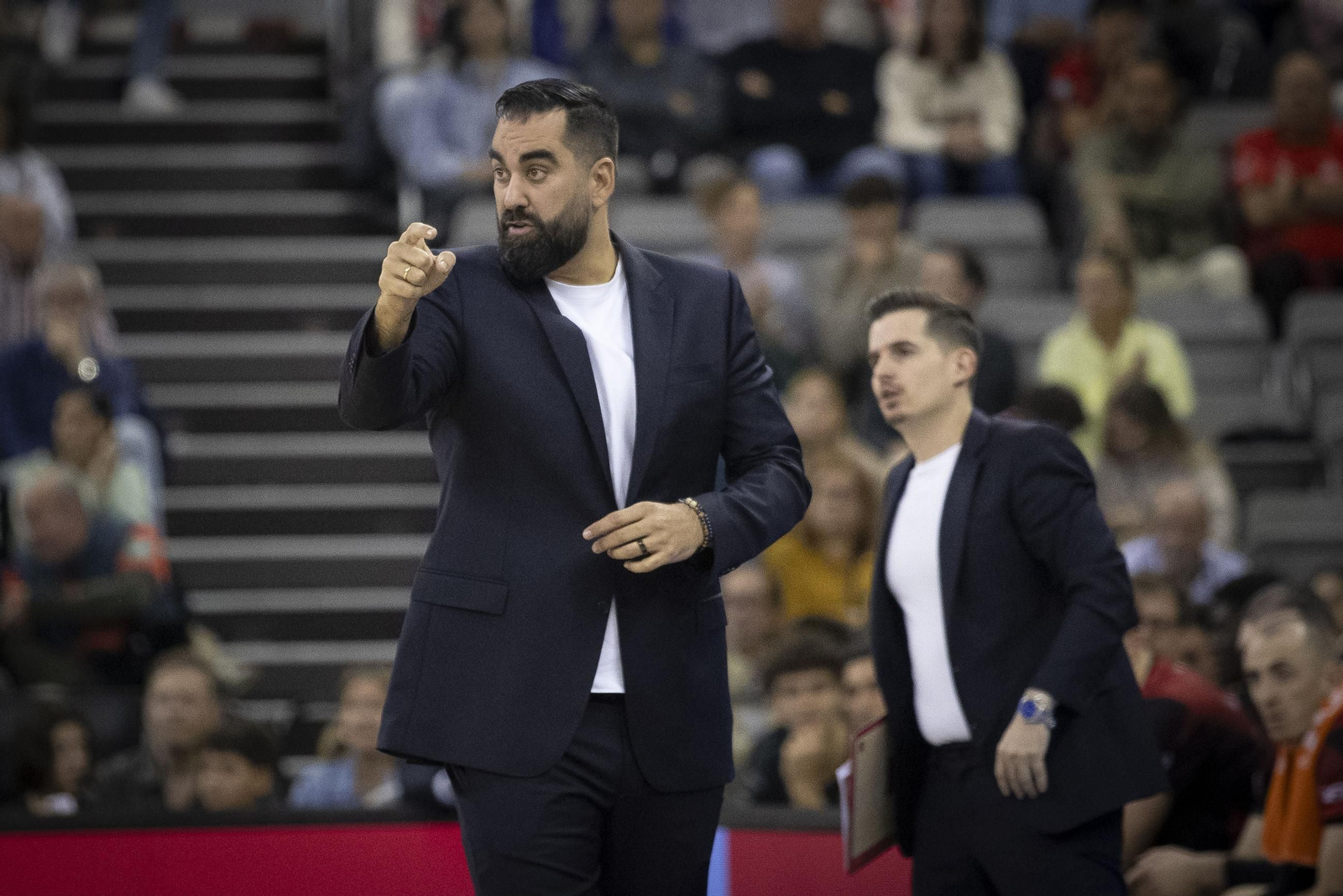 Ramón Díaz durante el partido ante el Valencia Basket