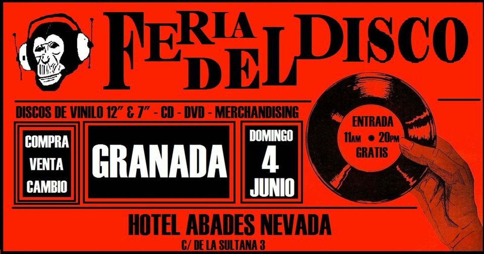 Viaja por las distintas décadas pasadas con la próxima Feria del Disco que se celebra en Granada