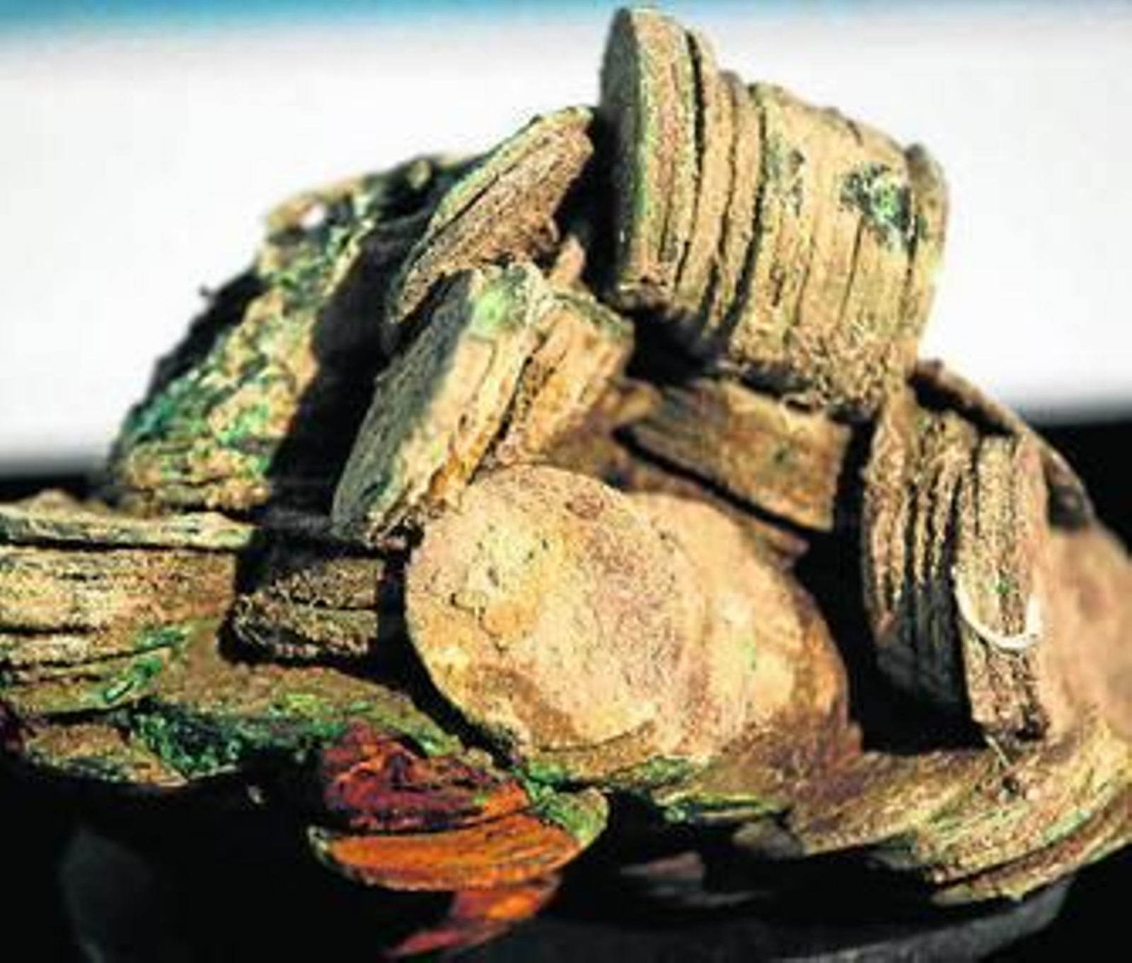 Monedas de plata del tesoro de la 'Mercedes'.