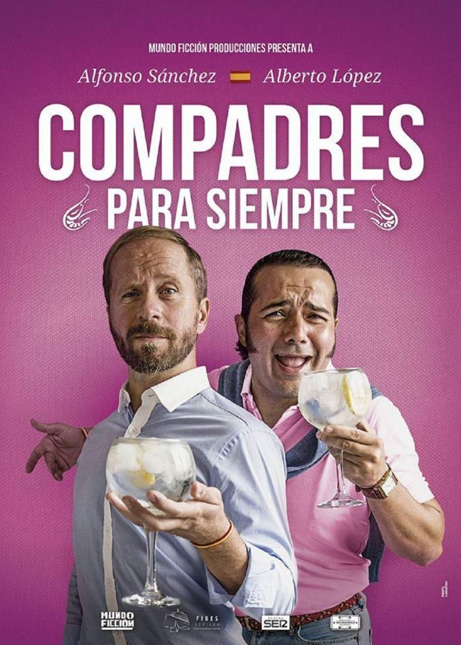Los actores Alberto López y Alfonso Sánchez en un cartel promocional.