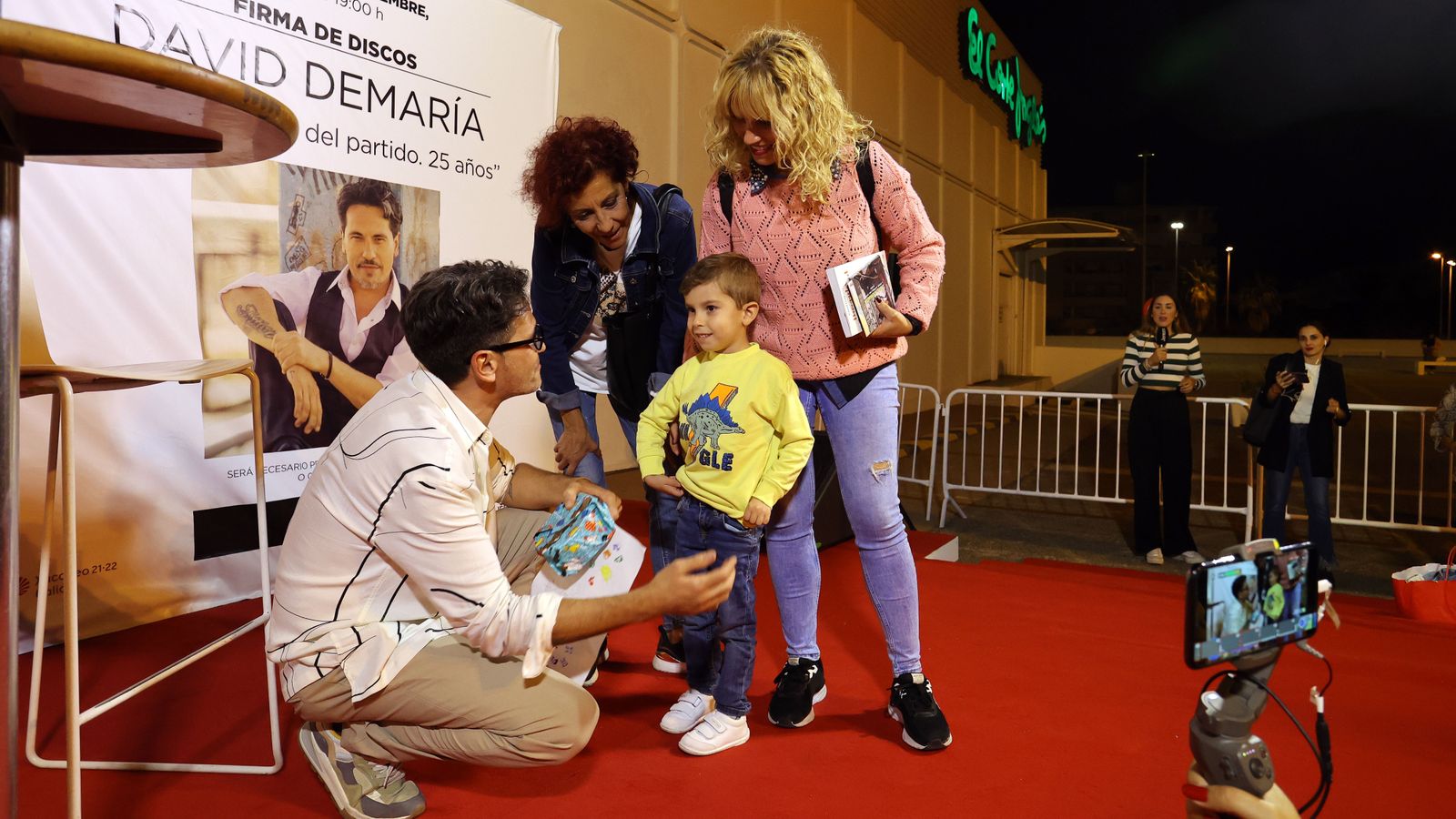 David DeMaría, en la firma de discos en El Corte Inglés.