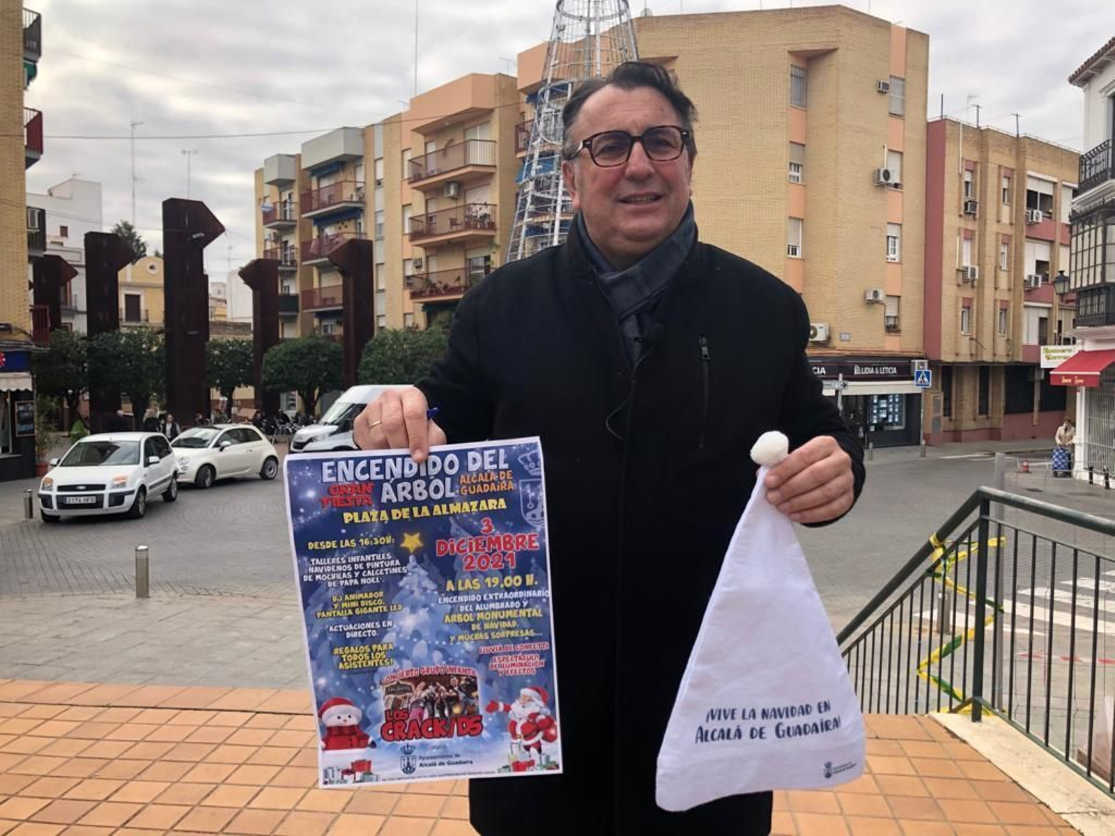 El responsable de Cultura y Fiestas Mayores, Enrique Pavón, presenta la programación de Navidad en Alcalá de Guadaíra.