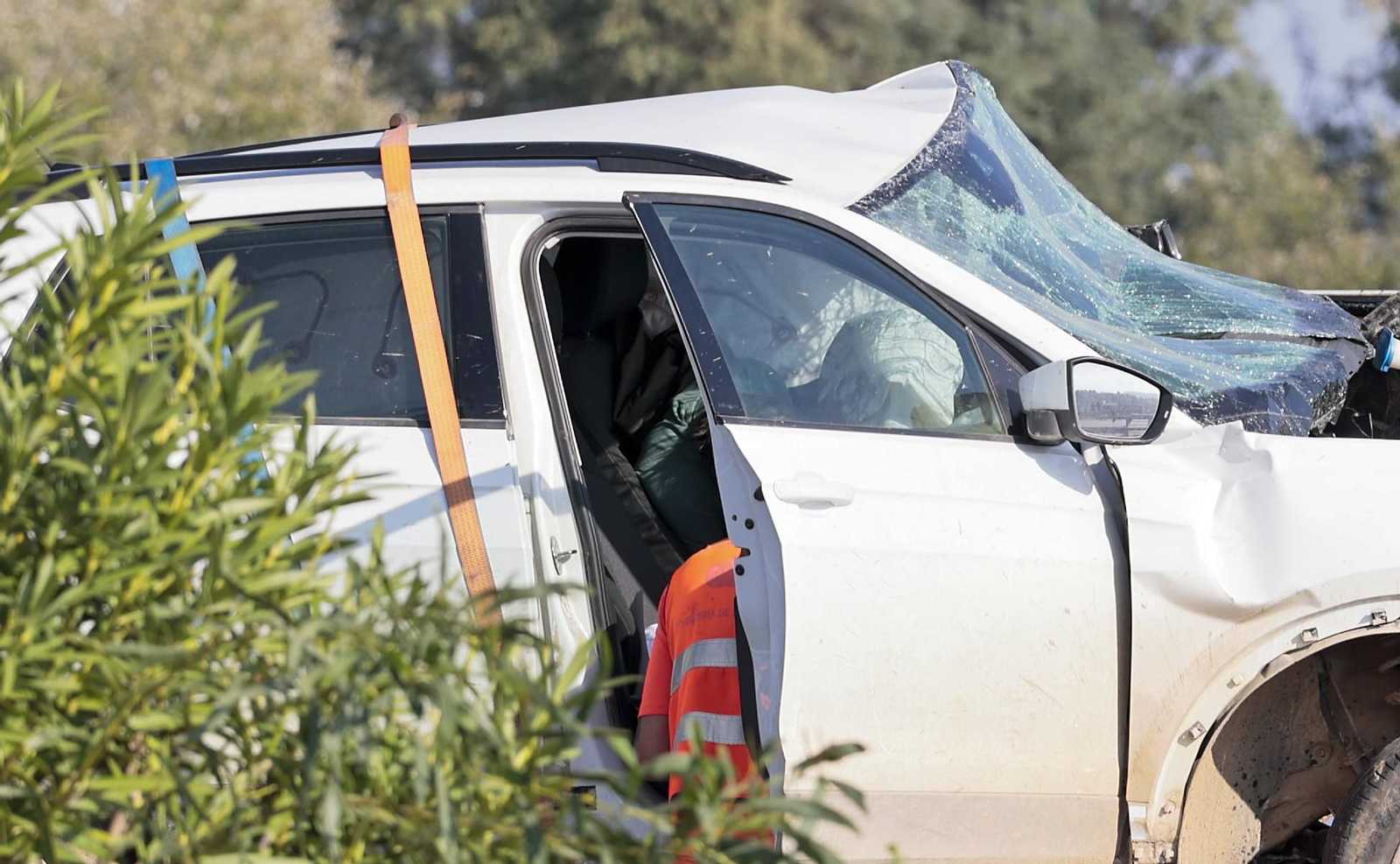 Las imágenes del accidente mortal en la Autovía Ruta la Plata