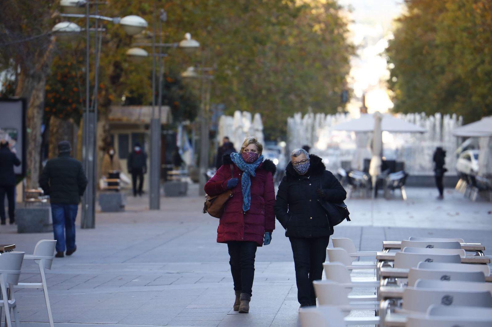 Las fotos de una gélida mañana en Córdoba con aviso amarillo por frío