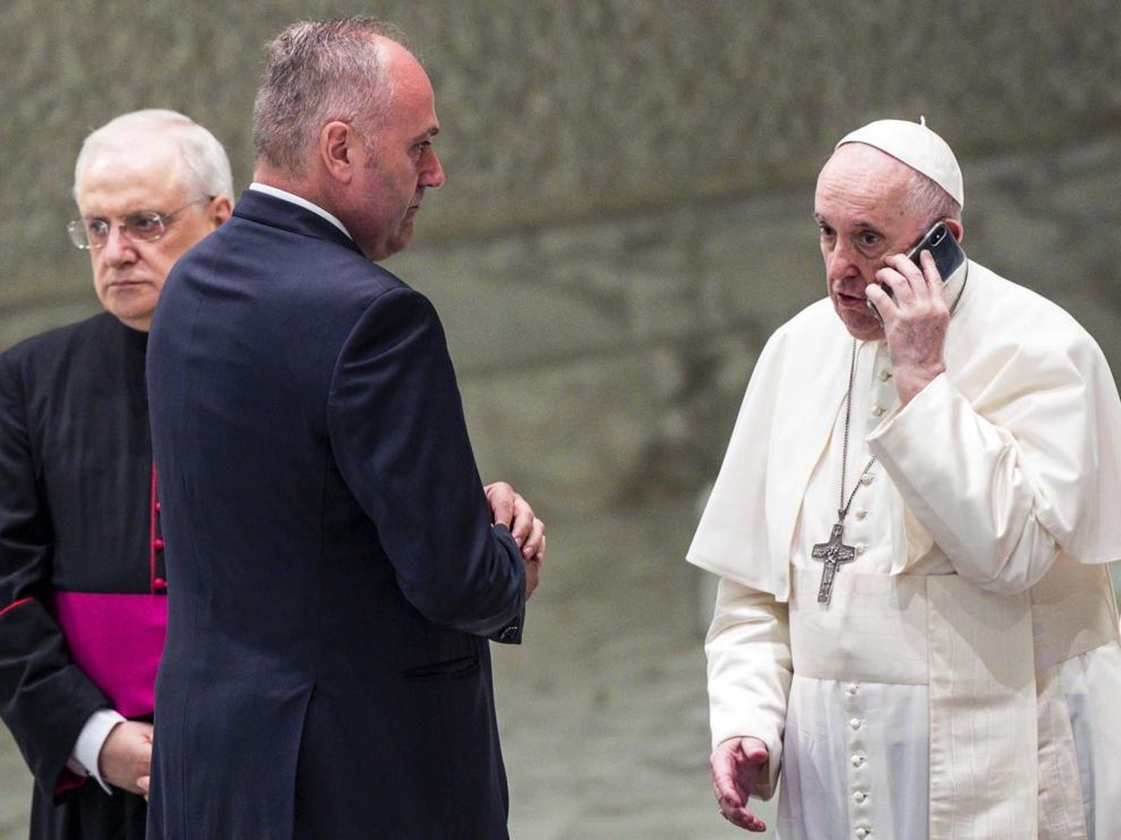 El Papa durante su conversación por teléfono
